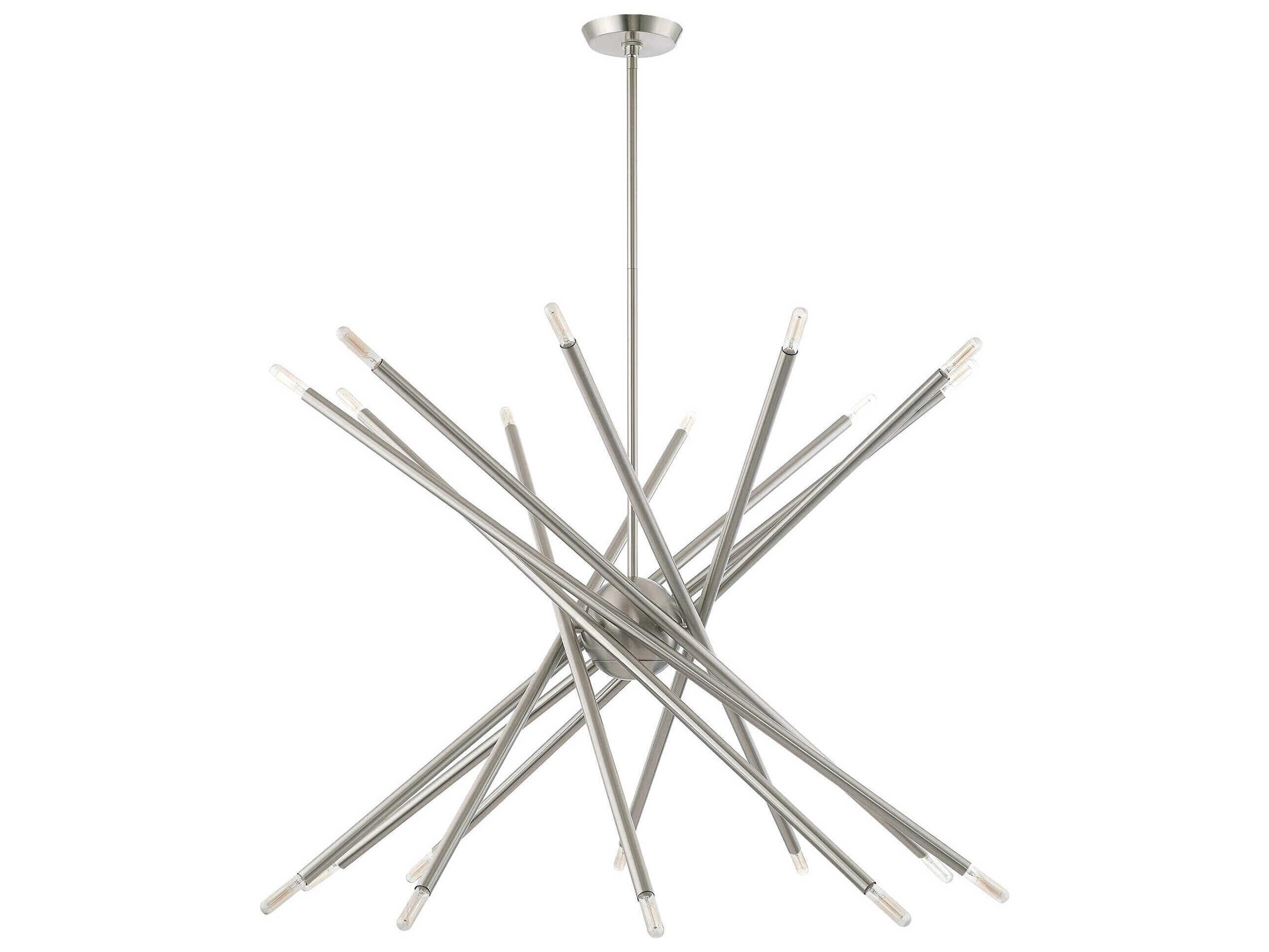 Livex Lighting Soho 20-Light Brushed Nickel Candelabra Sputnik Chandelier