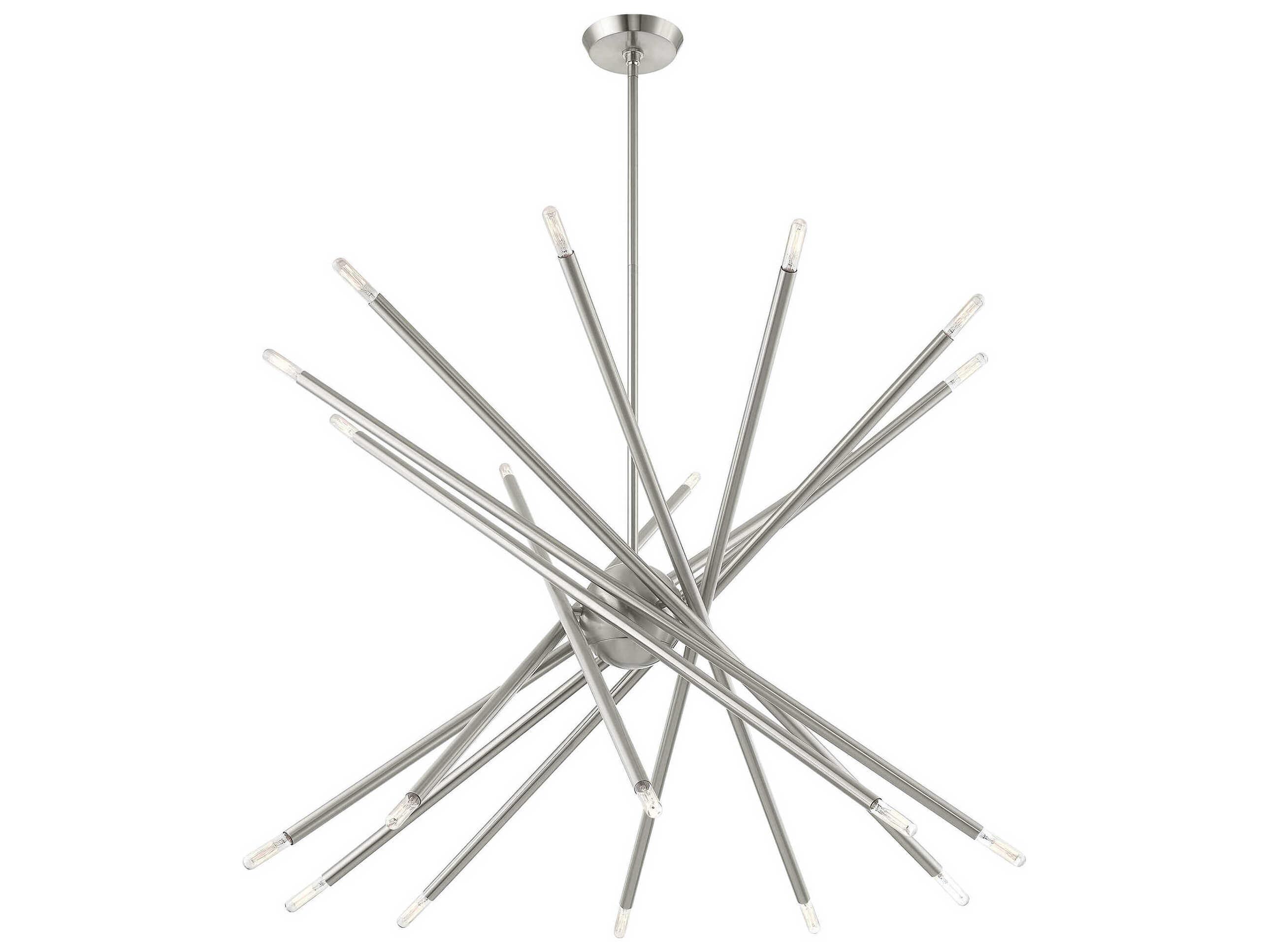 Livex Lighting Soho 20-Light Brushed Nickel Candelabra Sputnik Chandelier