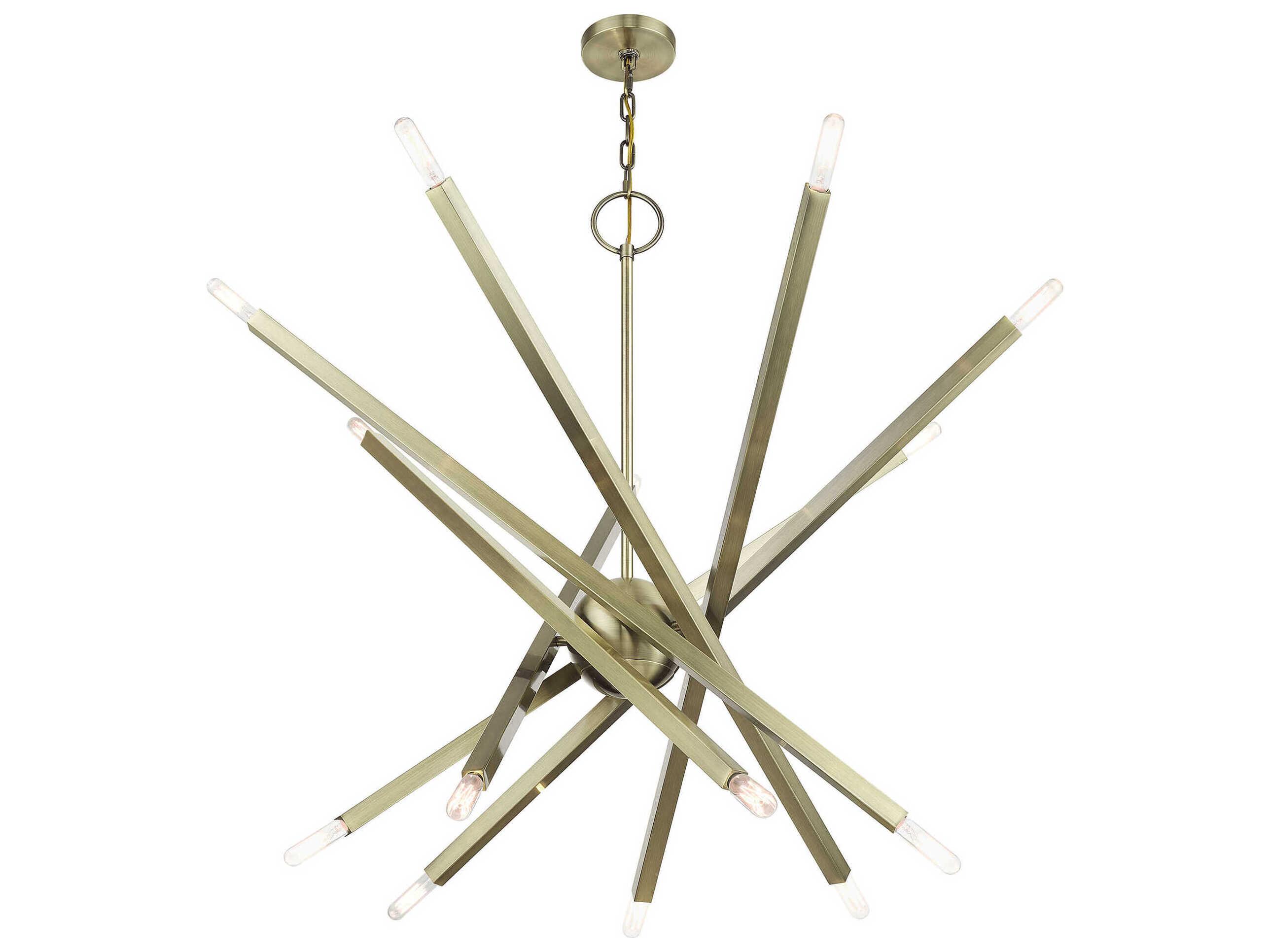 Livex Lighting Monaco 14-Light Antique Brass Chandelier