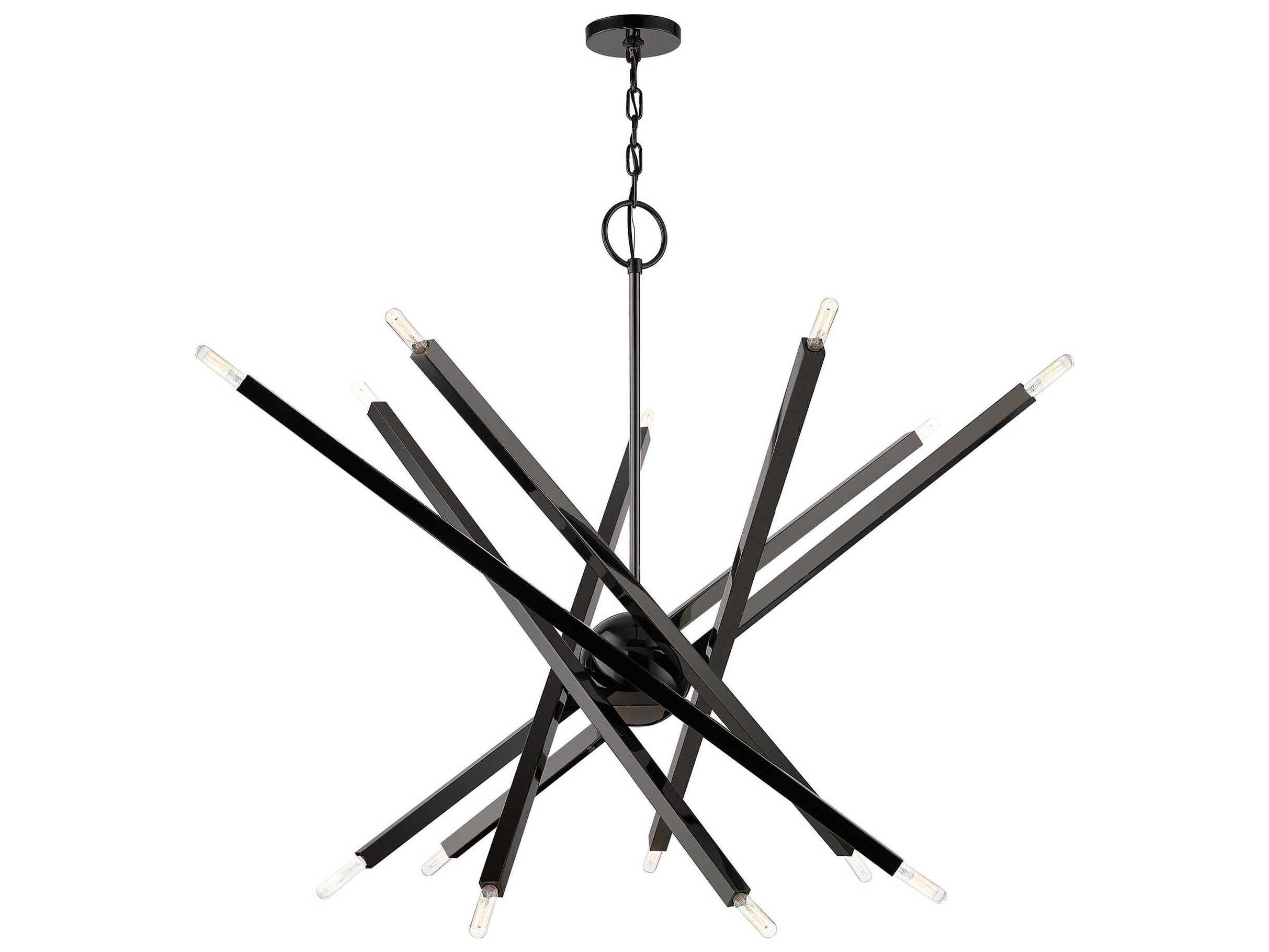 Livex Lighting Monaco 14-Light Black Chrome Candelabra Sputnik Chandelier