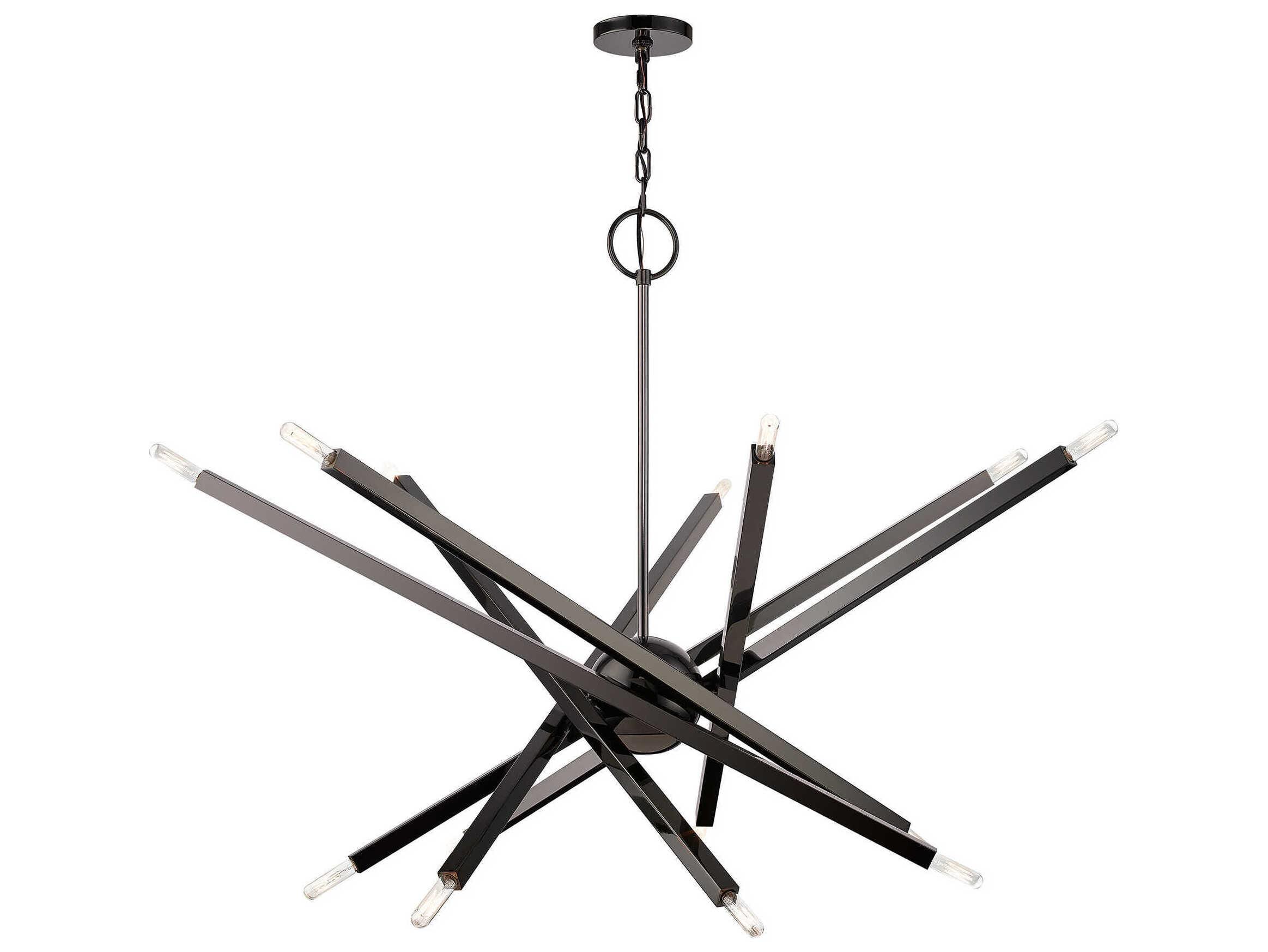 Livex Lighting Monaco 14-Light Black Chrome Candelabra Sputnik Chandelier