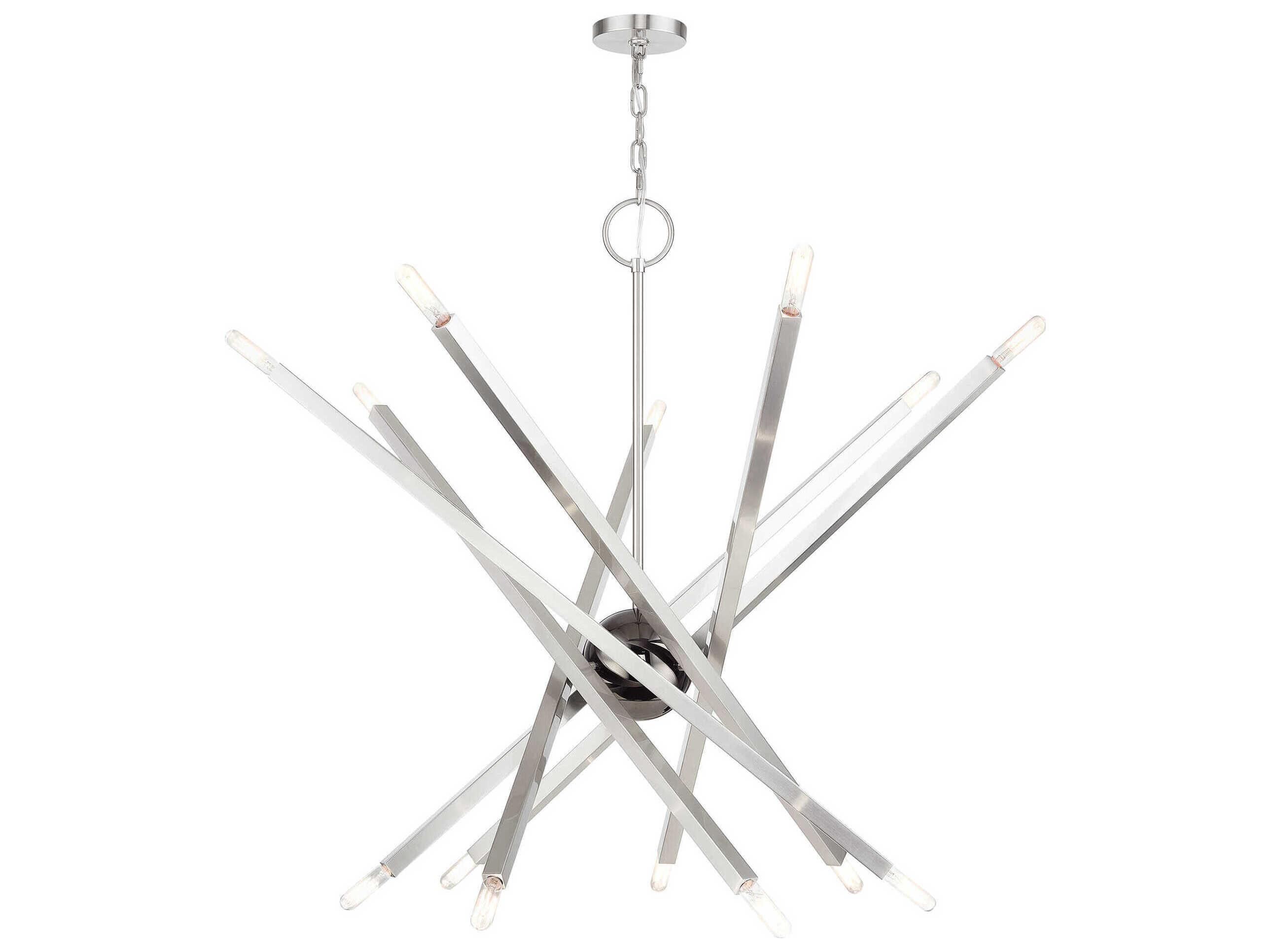 Livex Lighting Monaco 14-Light Brushed Nickel Chandelier