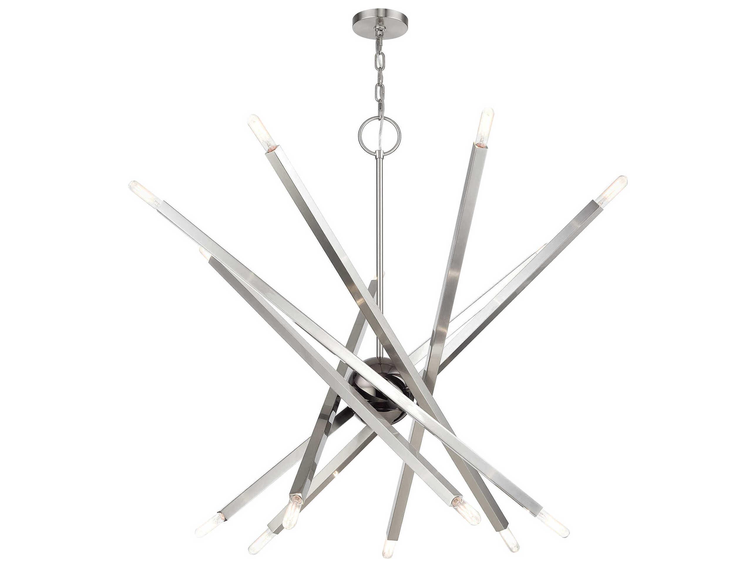 Livex Lighting Monaco 14-Light Brushed Nickel Chandelier