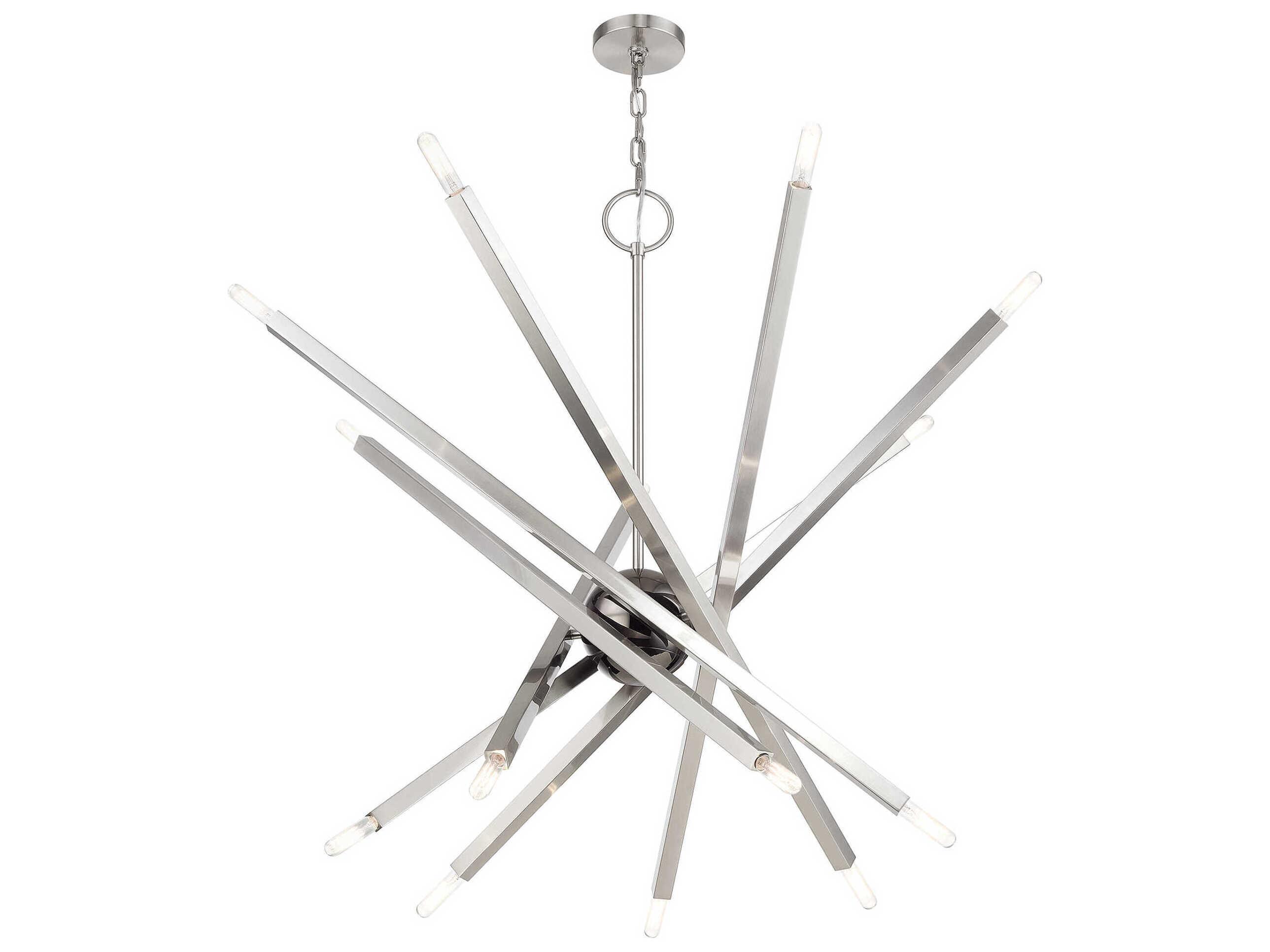 Livex Lighting Monaco 14-Light Brushed Nickel Chandelier