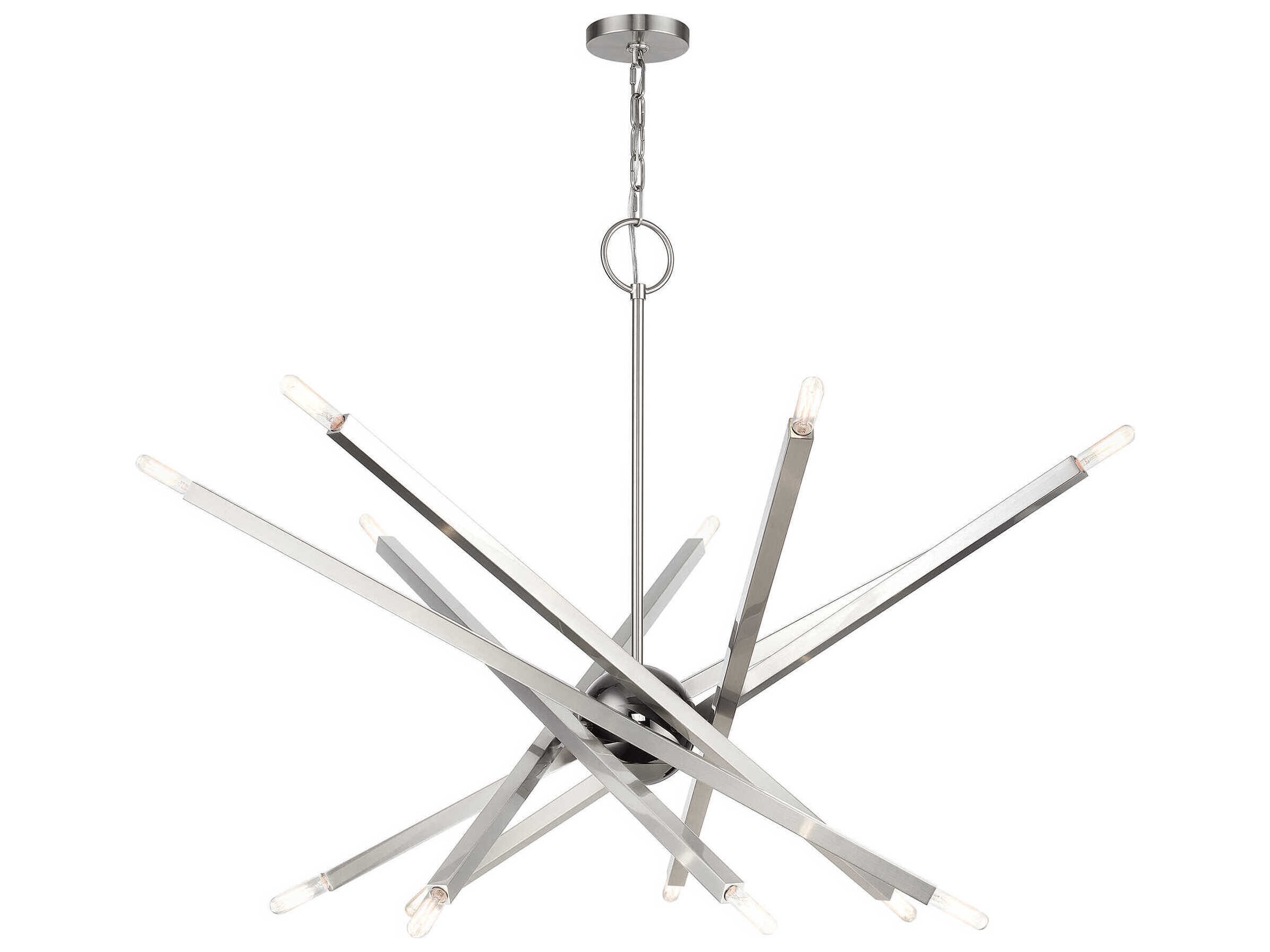 Livex Lighting Monaco 14-Light Brushed Nickel Chandelier