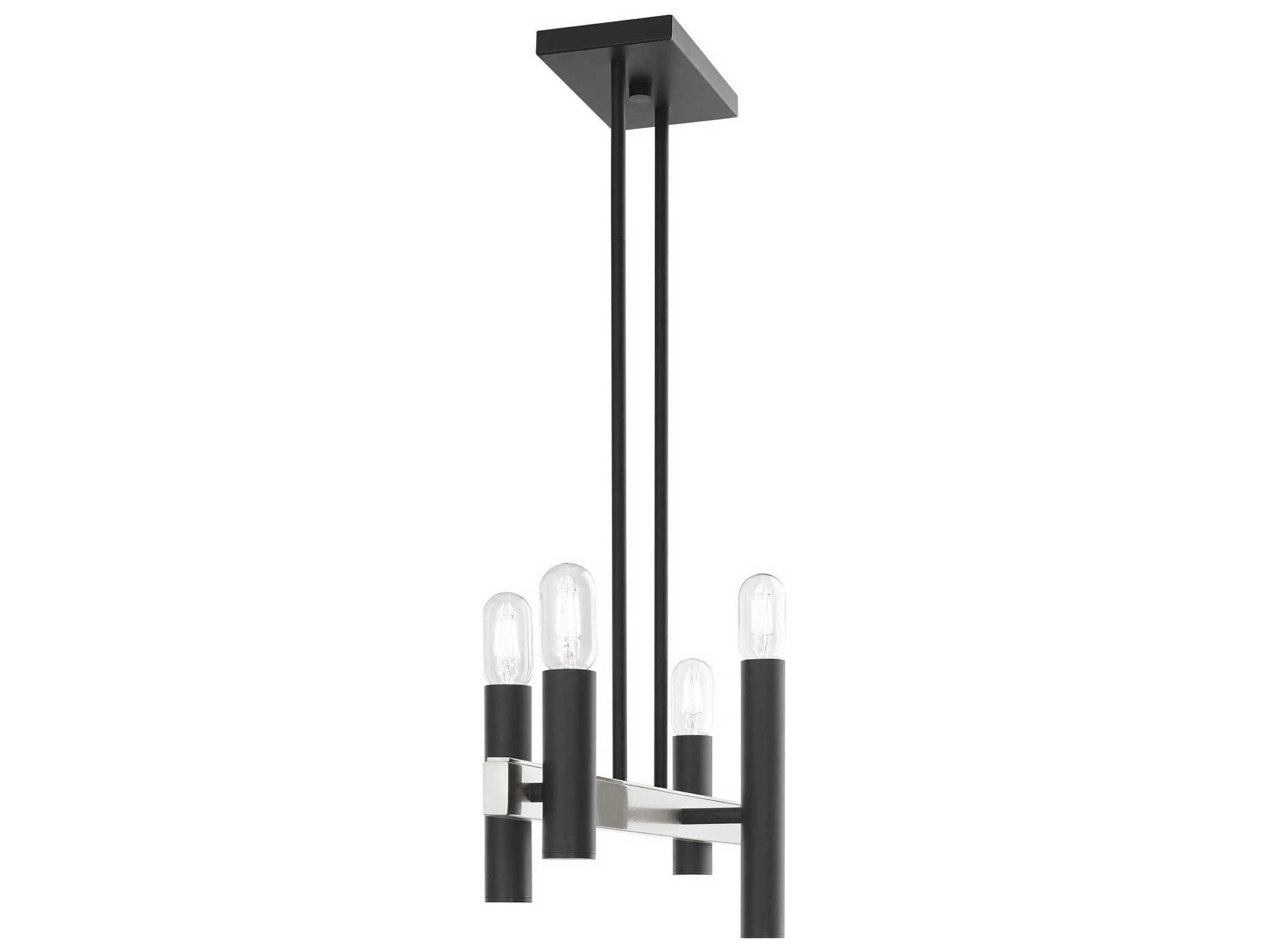 Livex Lighting Helsinki 4-Light Scandinavian Gray Brushed Nickel Linear Island Pendant