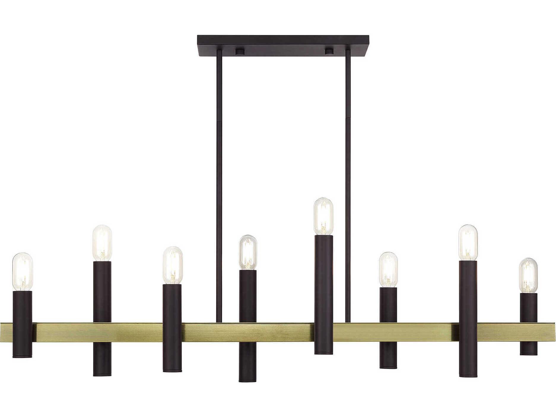 Livex Lighting Helsinki 8-Light Bronze Antique Brass Island Pendant