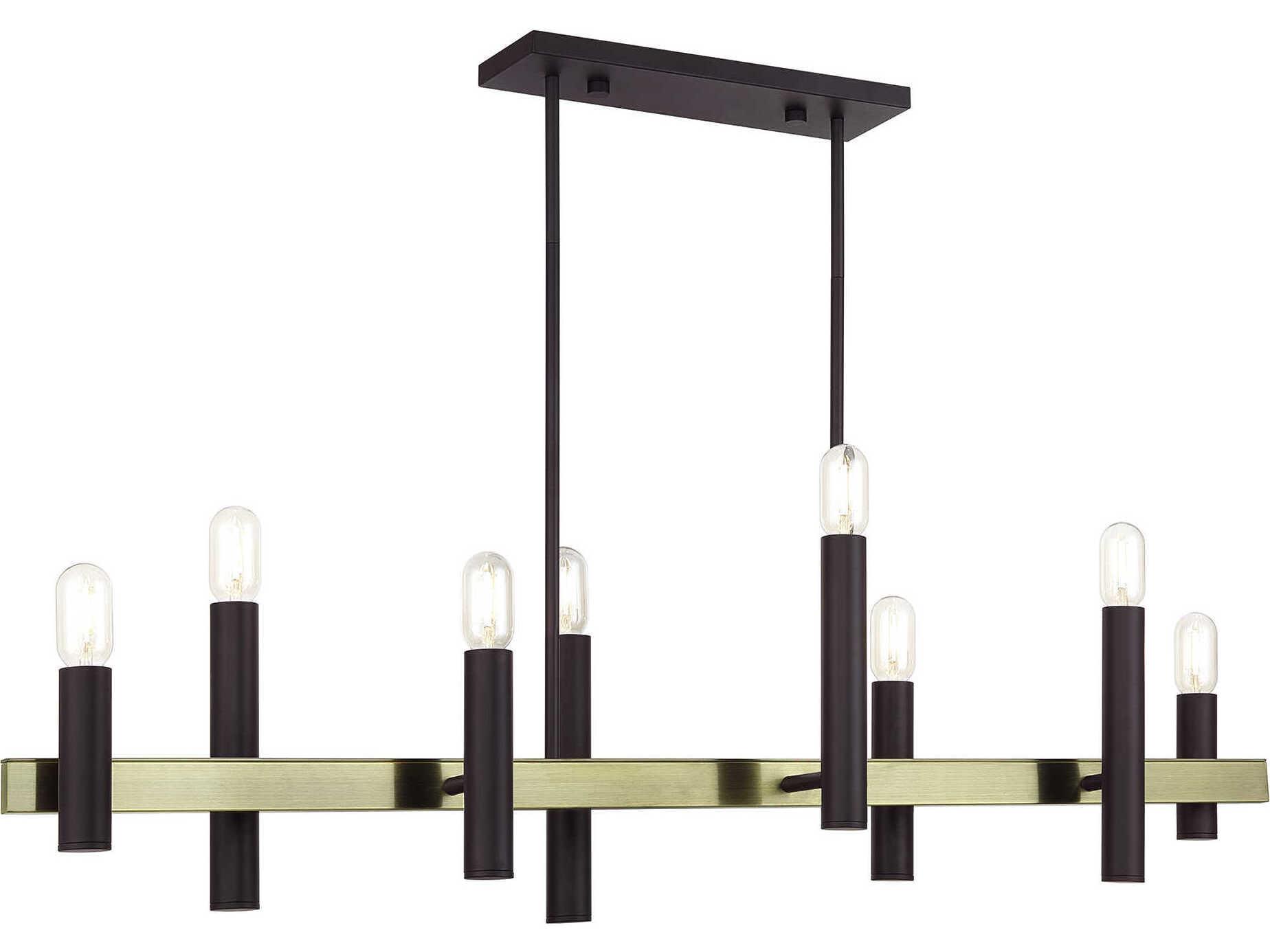 Livex Lighting Helsinki 8-Light Bronze Antique Brass Island Pendant