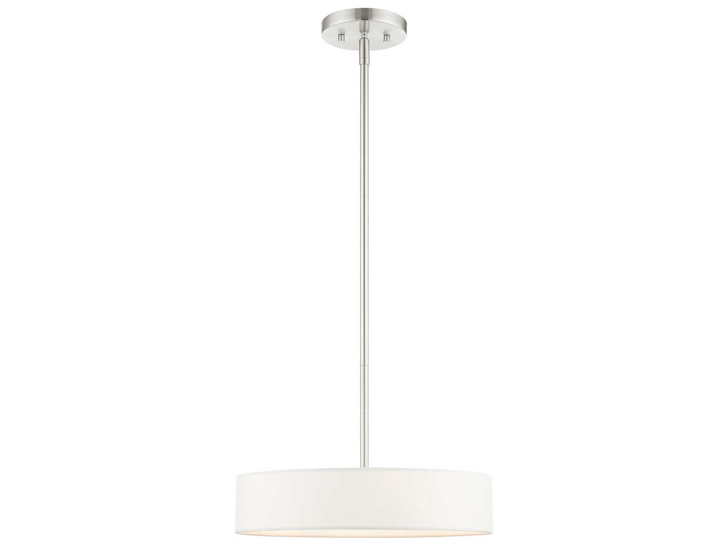 Livex Lighting Venlo 4-Light Brushed Nickel Drum Pendant