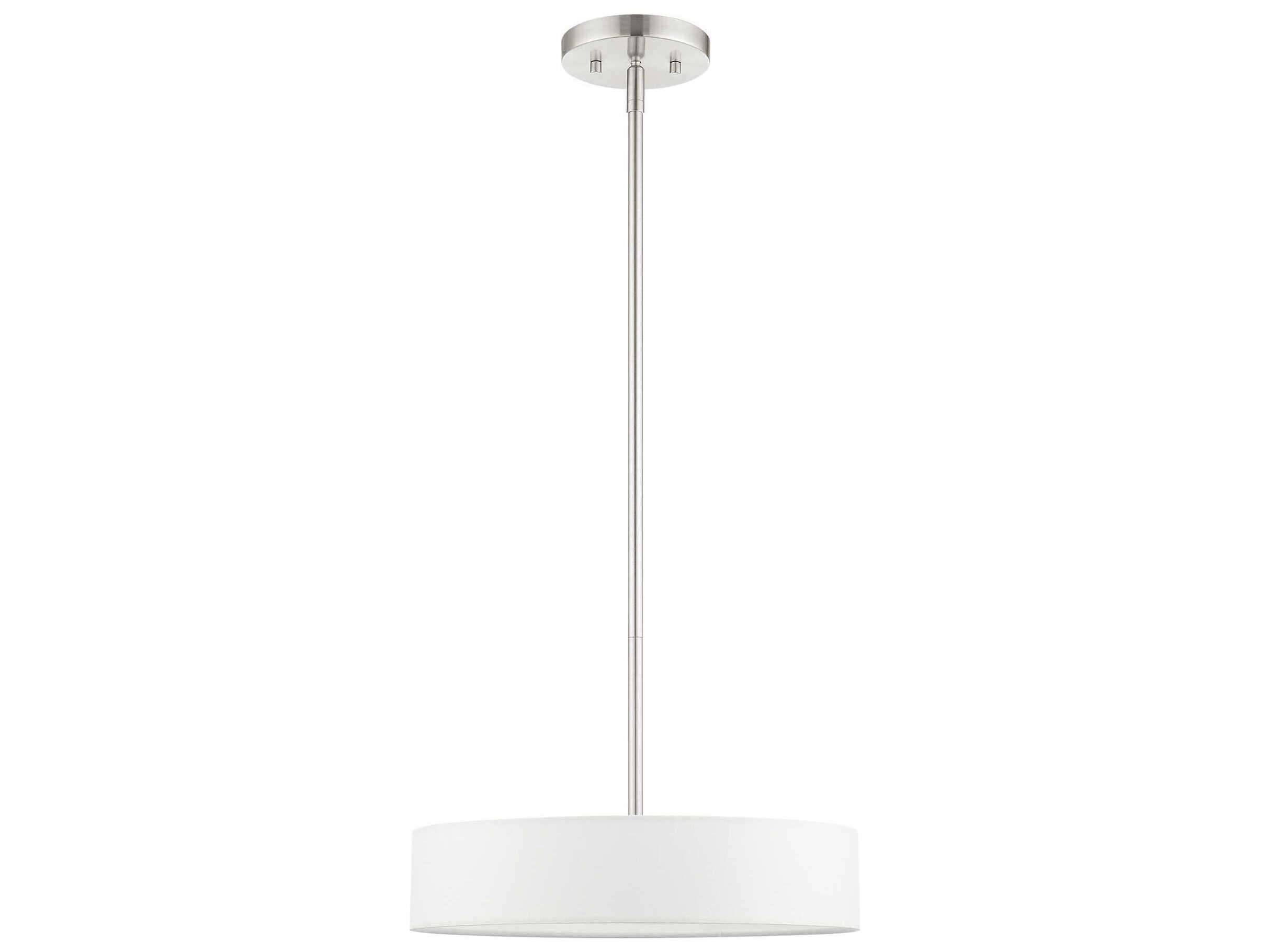 Livex Lighting Venlo 4-Light Brushed Nickel Drum Pendant