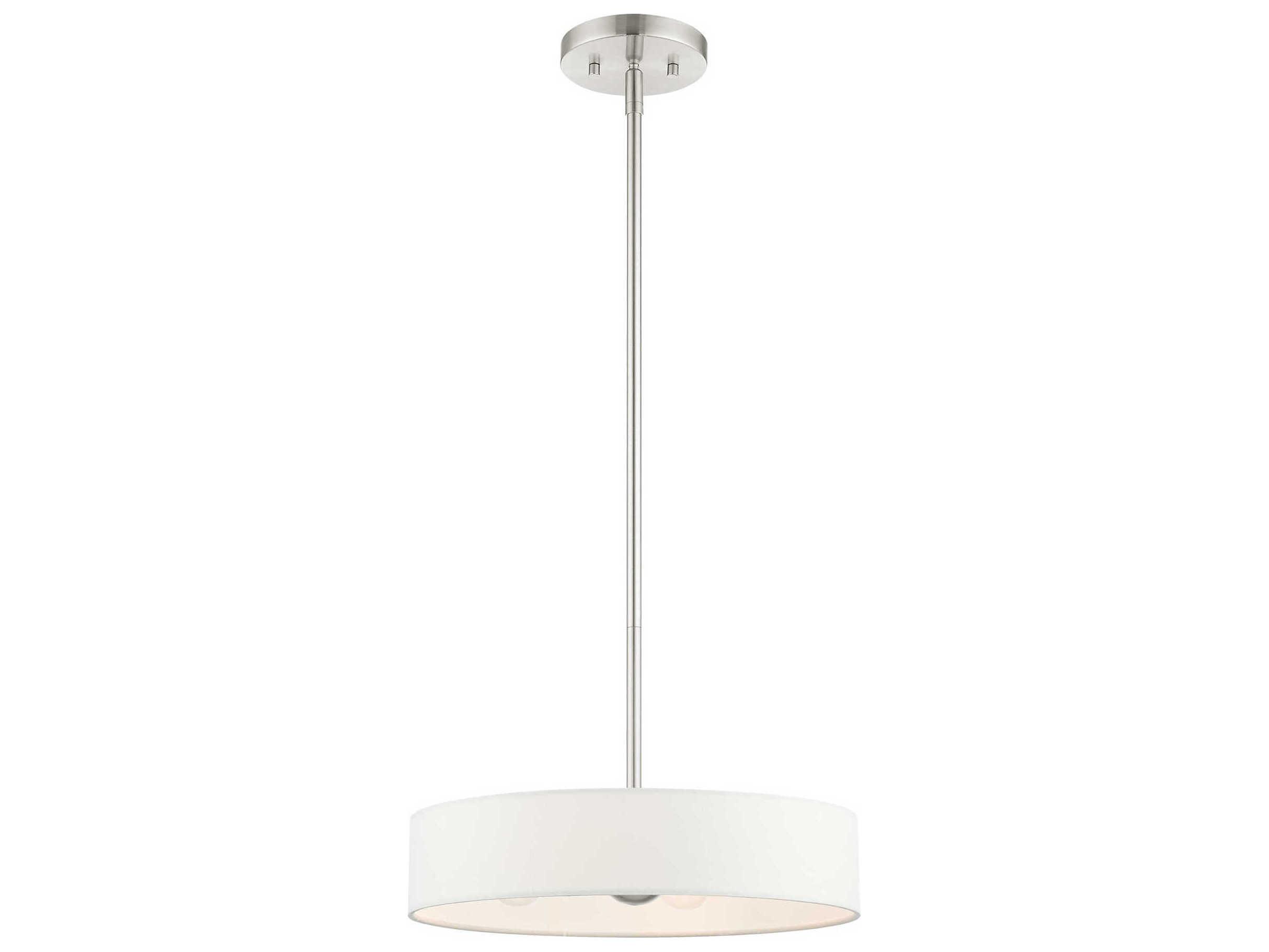 Livex Lighting Venlo 4-Light Brushed Nickel Drum Pendant