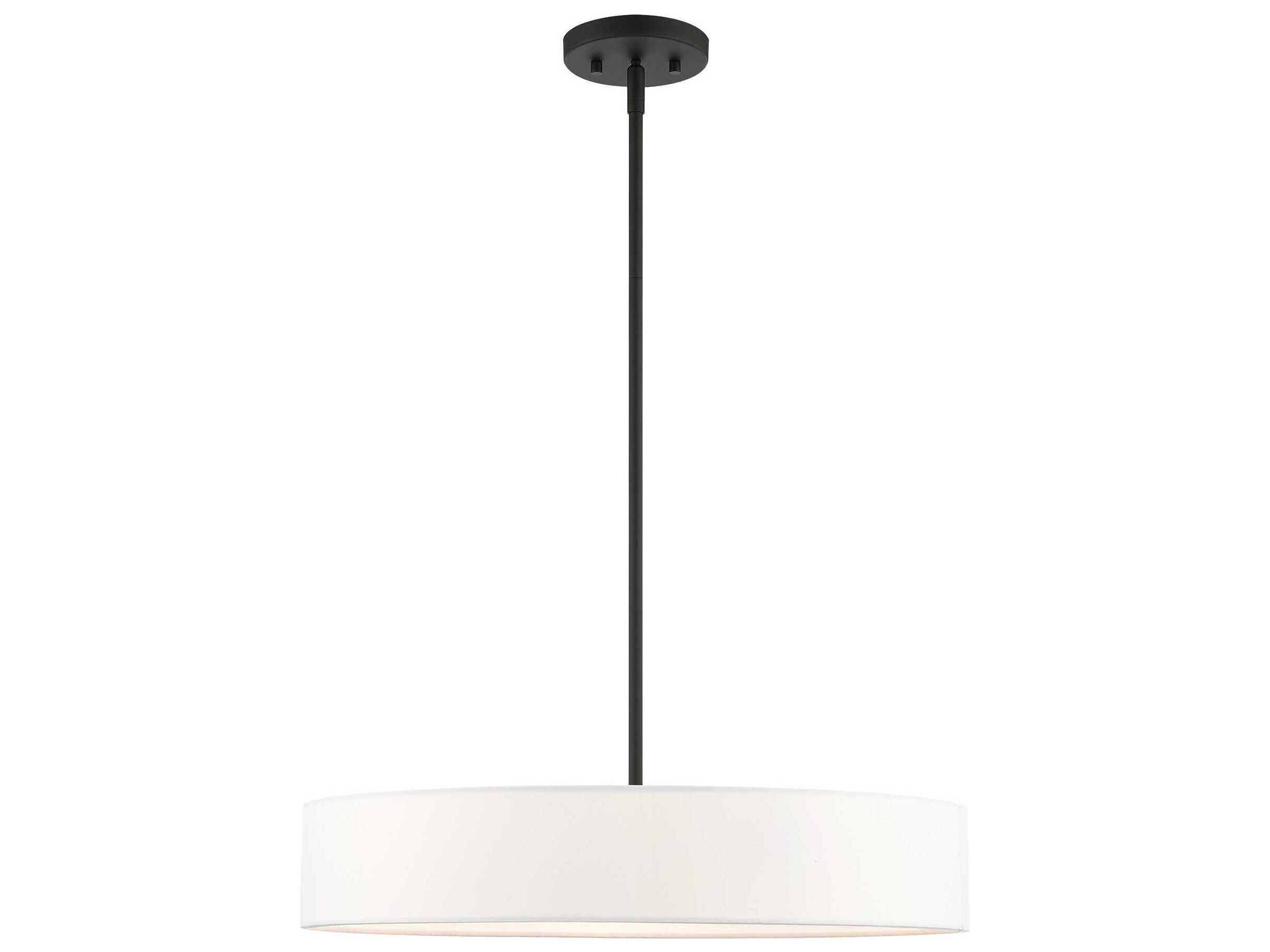 Livex Lighting Venlo 4-Light Black Brushed Nickel Drum Pendant