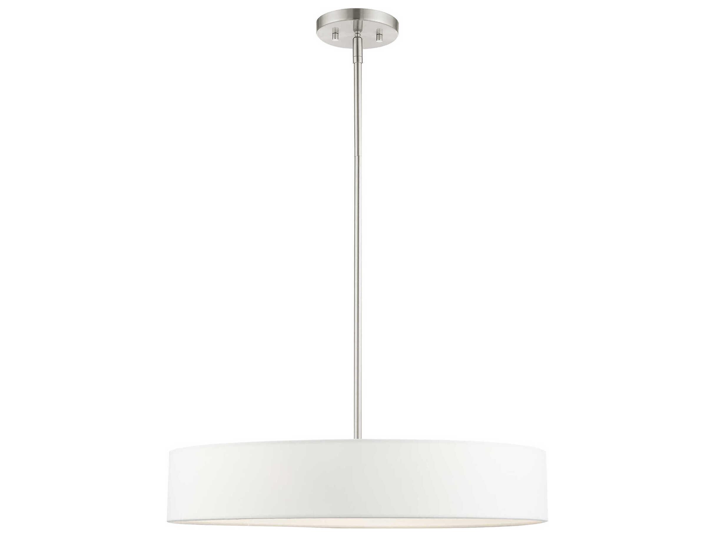 Livex Lighting Venlo 4-Light Brushed Nickel Drum Pendant
