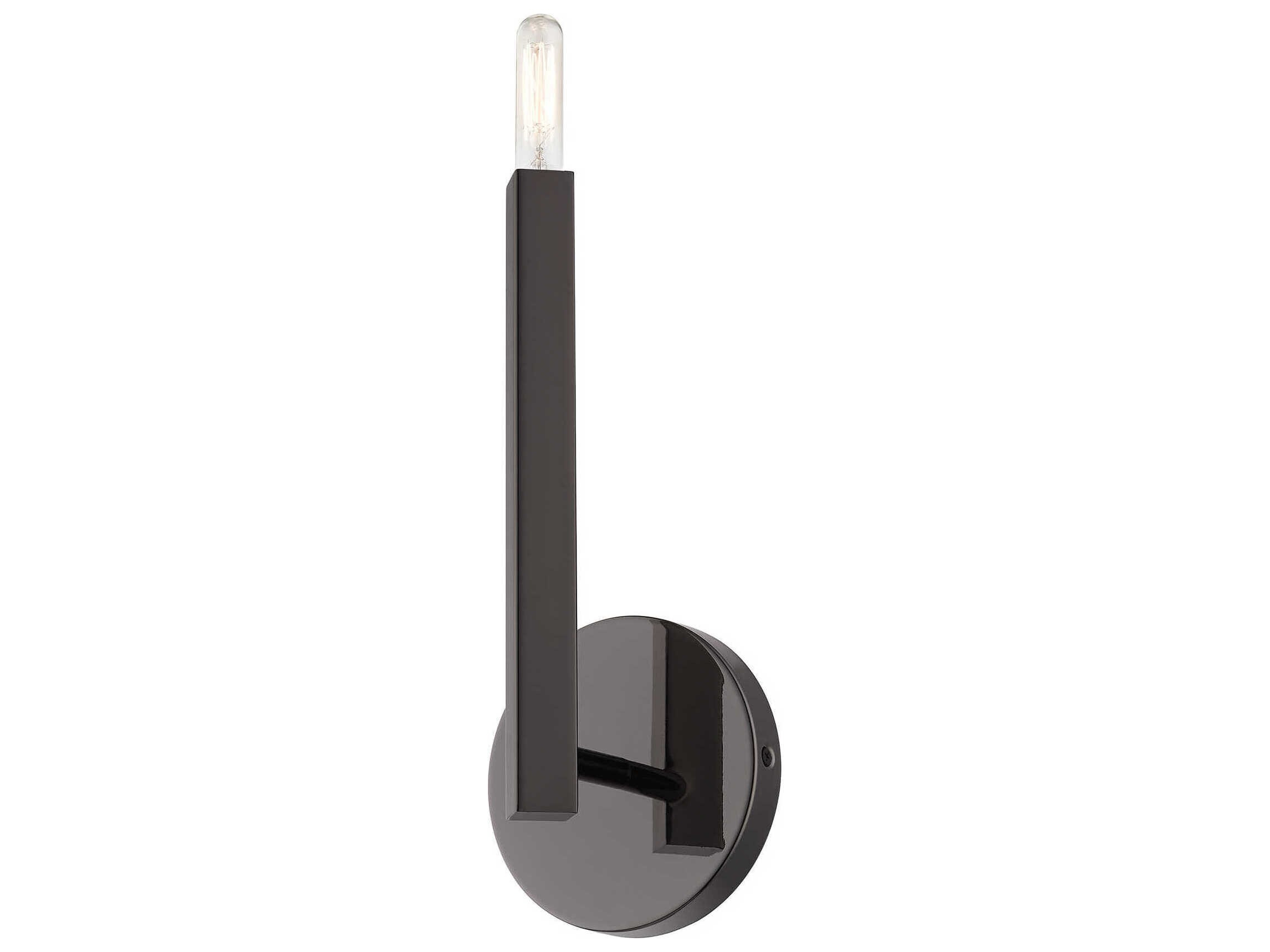 Livex Lighting Monaco 1-Light Black Chrome Wall Sconce