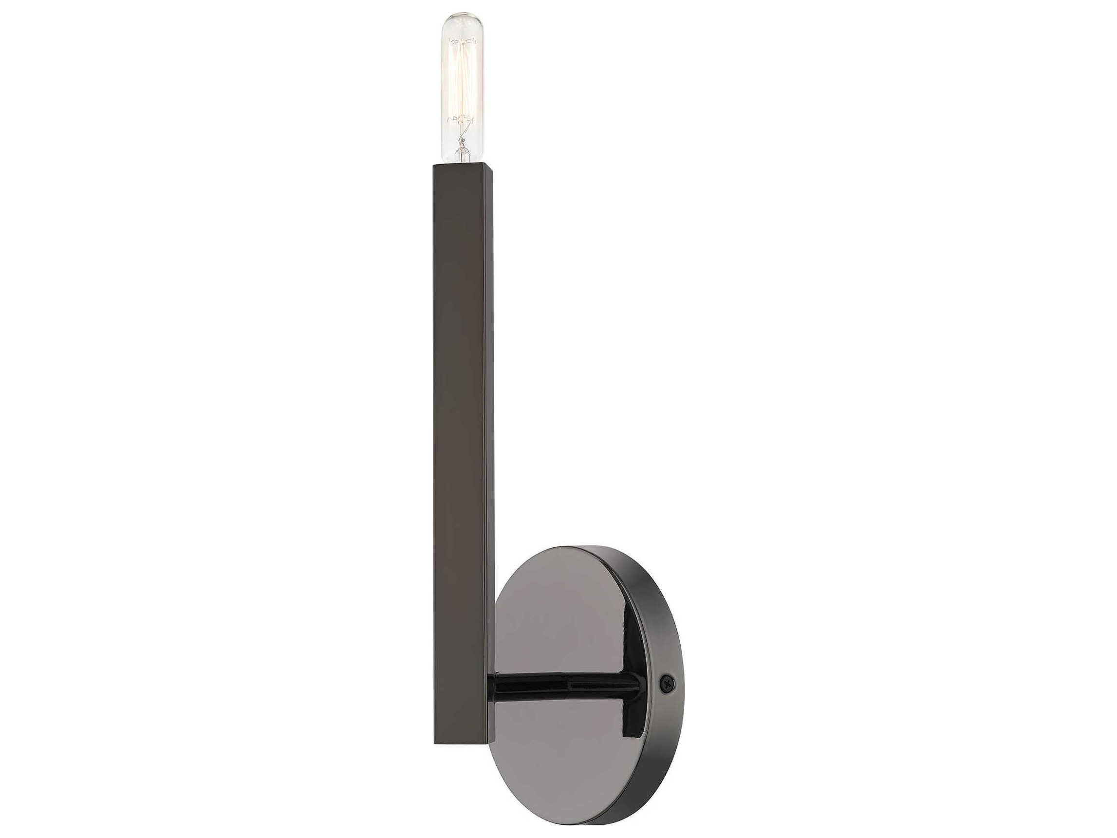 Livex Lighting Monaco 1-Light Black Chrome Wall Sconce