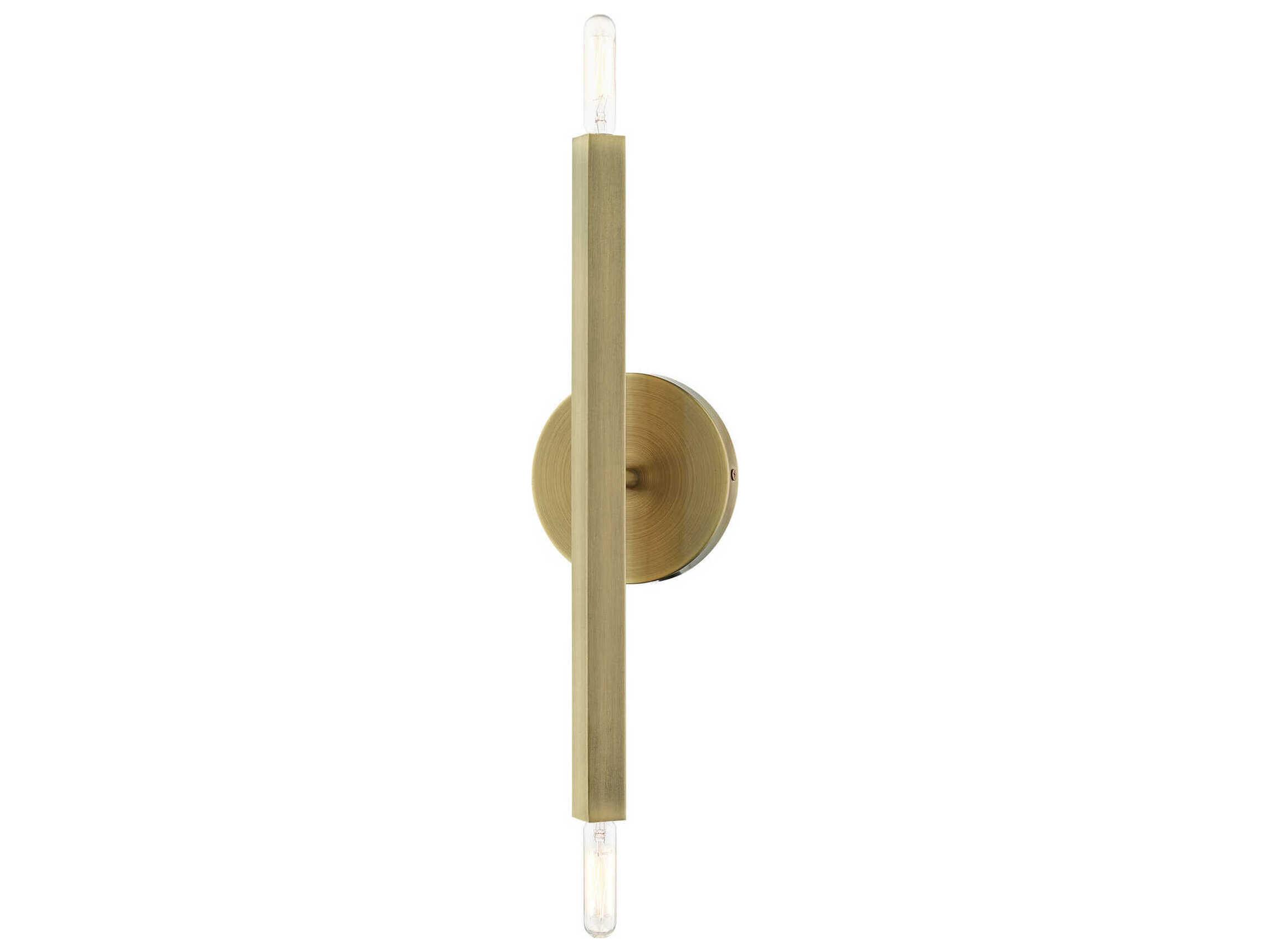 Livex Lighting Monaco 2-Light Antique Brass Wall Sconce