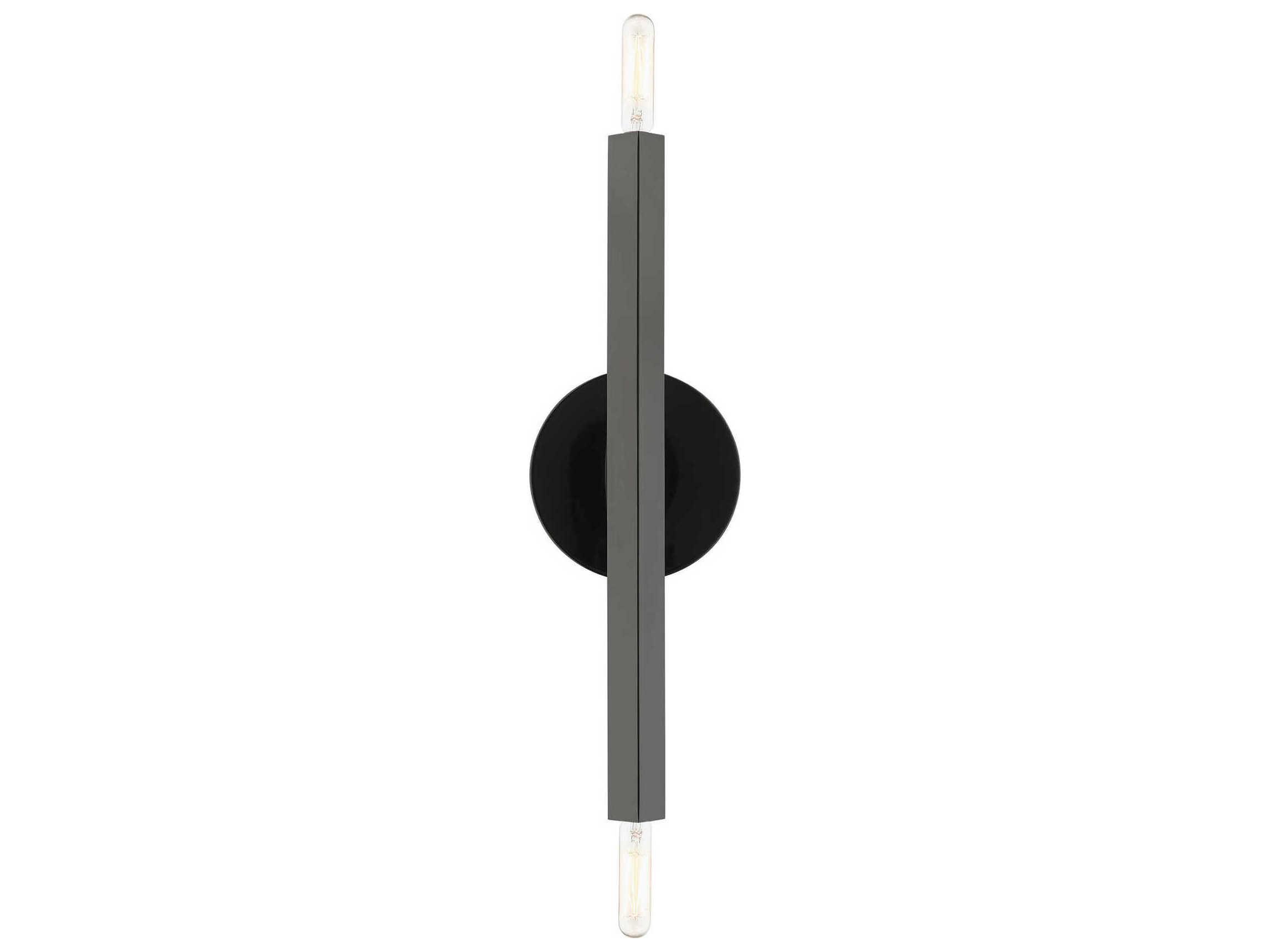 Livex Lighting Monaco 2-Light Black Chrome Wall Sconce