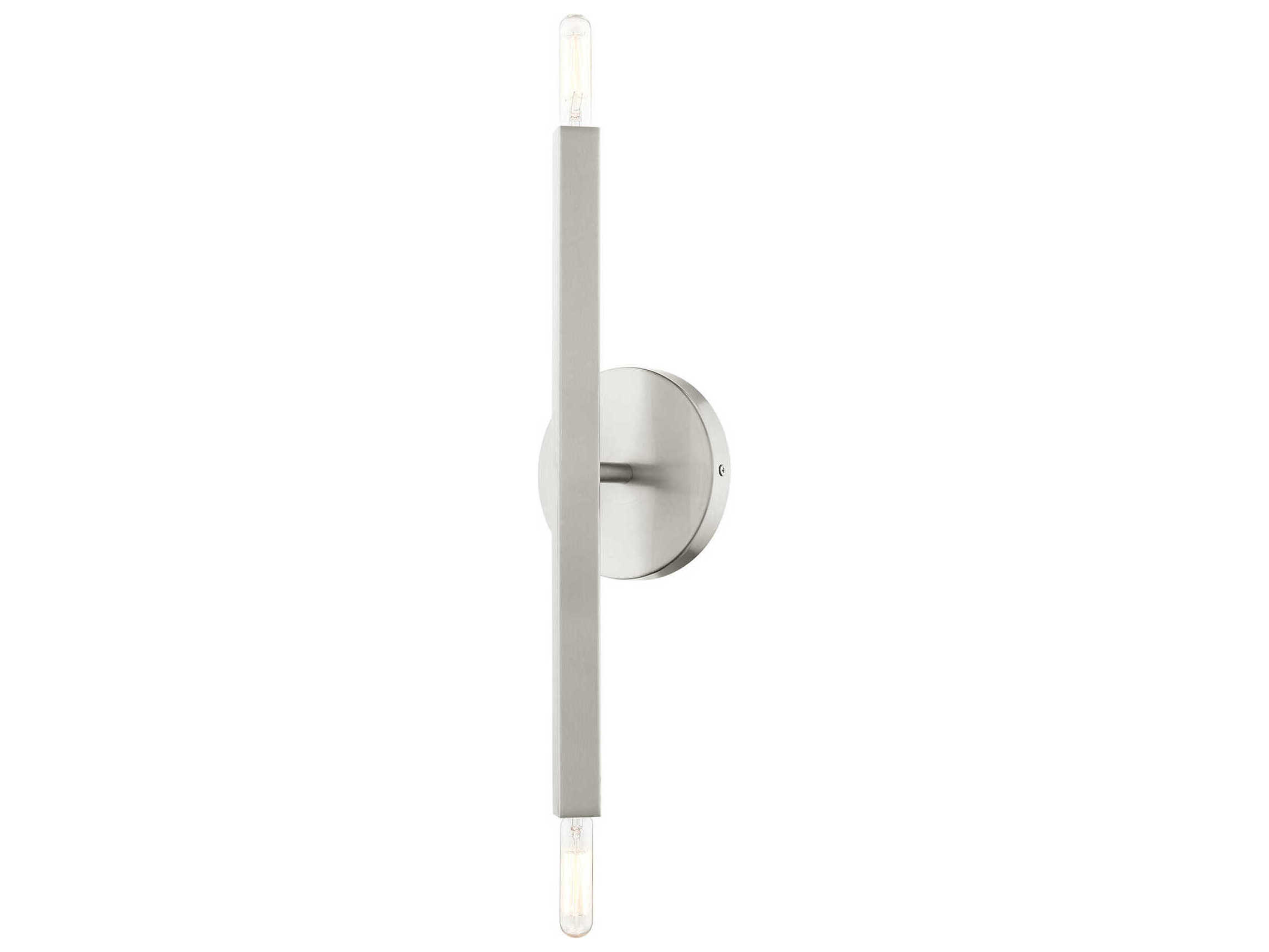 Livex Lighting Monaco 2-Light Brushed Nickel Wall Sconce