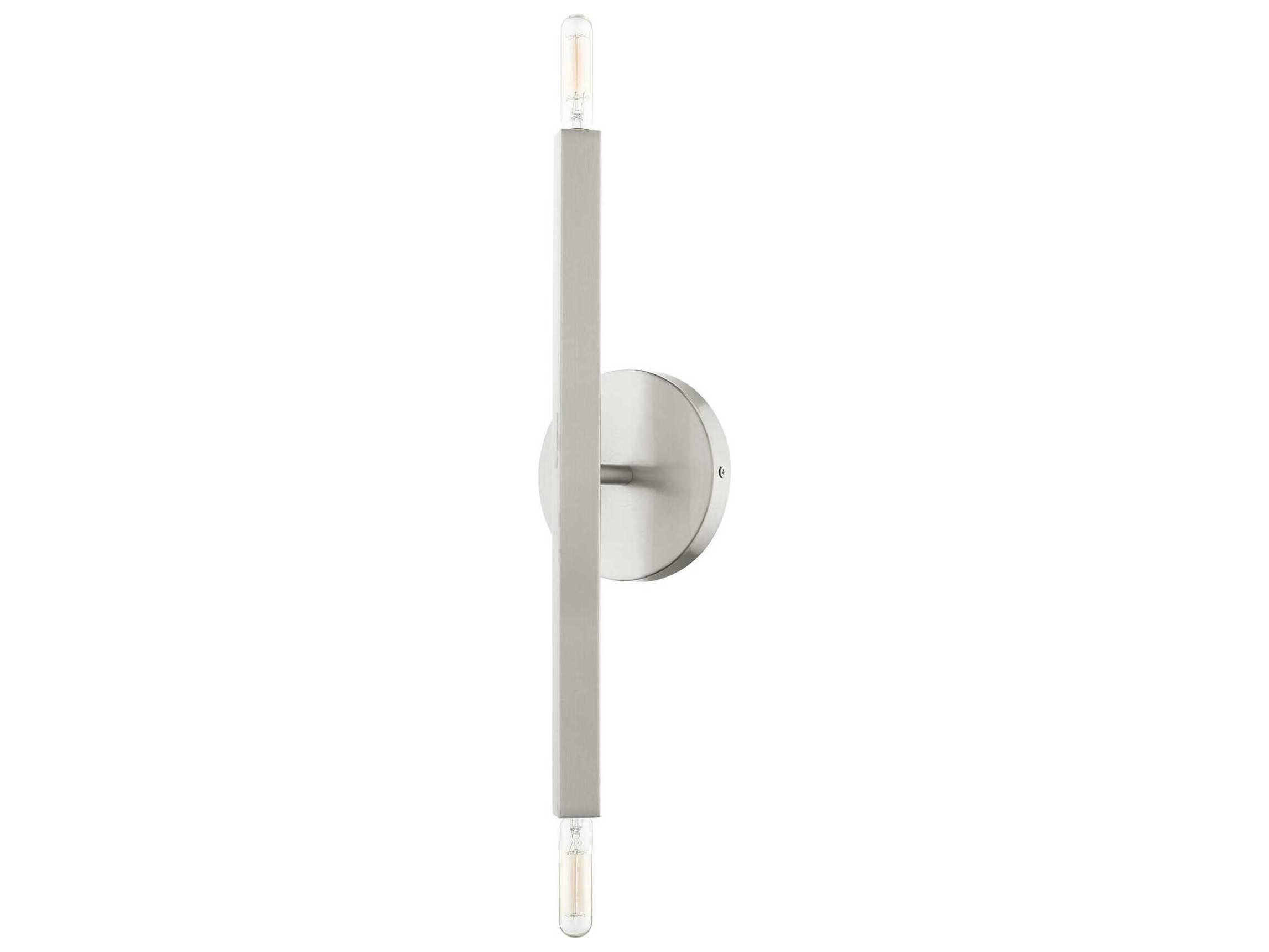 Livex Lighting Monaco 2-Light Brushed Nickel Wall Sconce