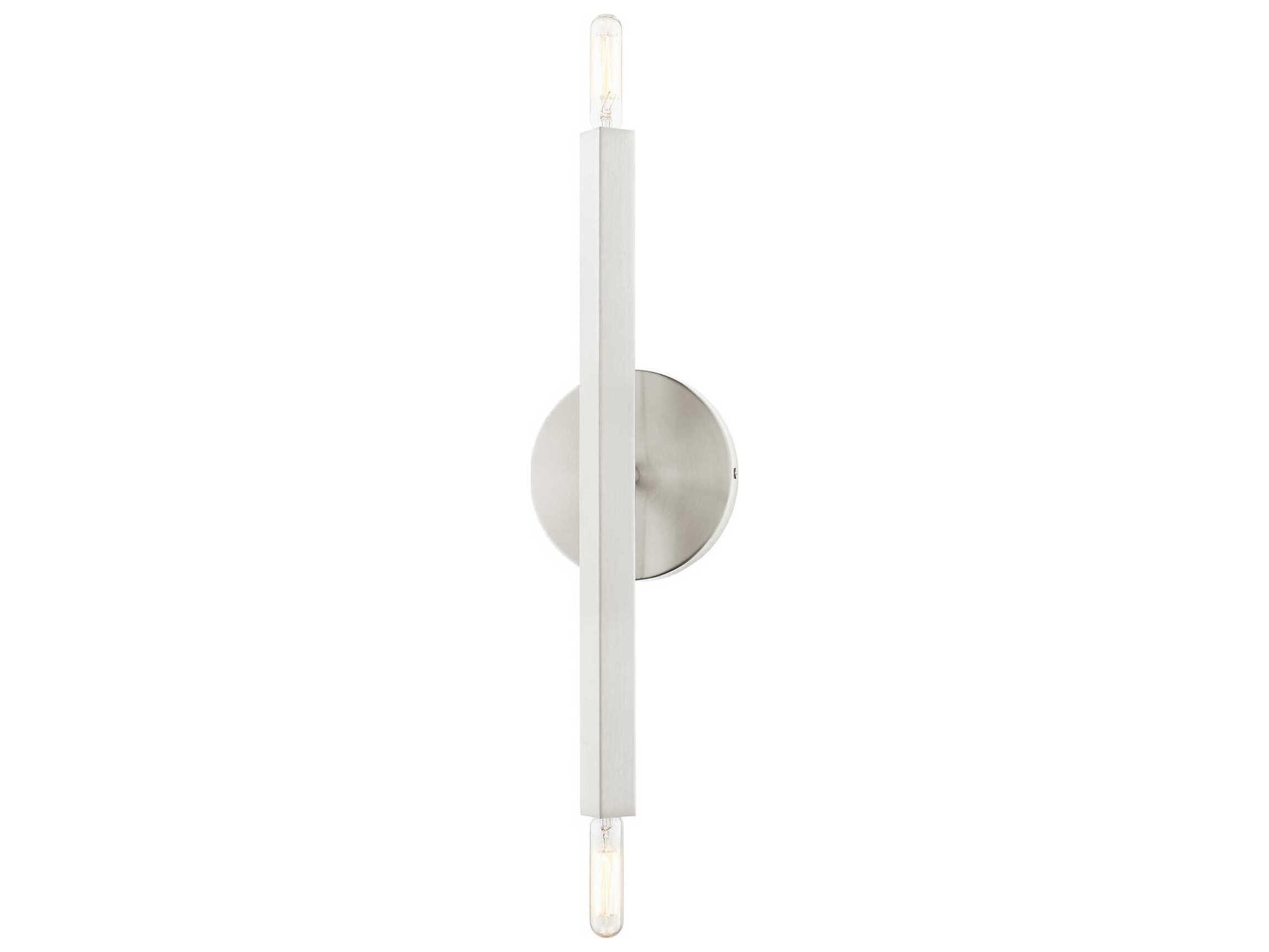 Livex Lighting Monaco 2-Light Brushed Nickel Wall Sconce