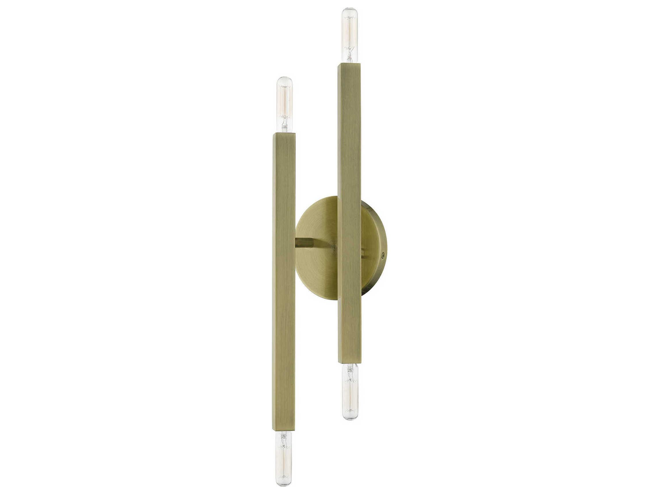 Livex Lighting Monaco 4-Light Antique Brass Wall Sconce