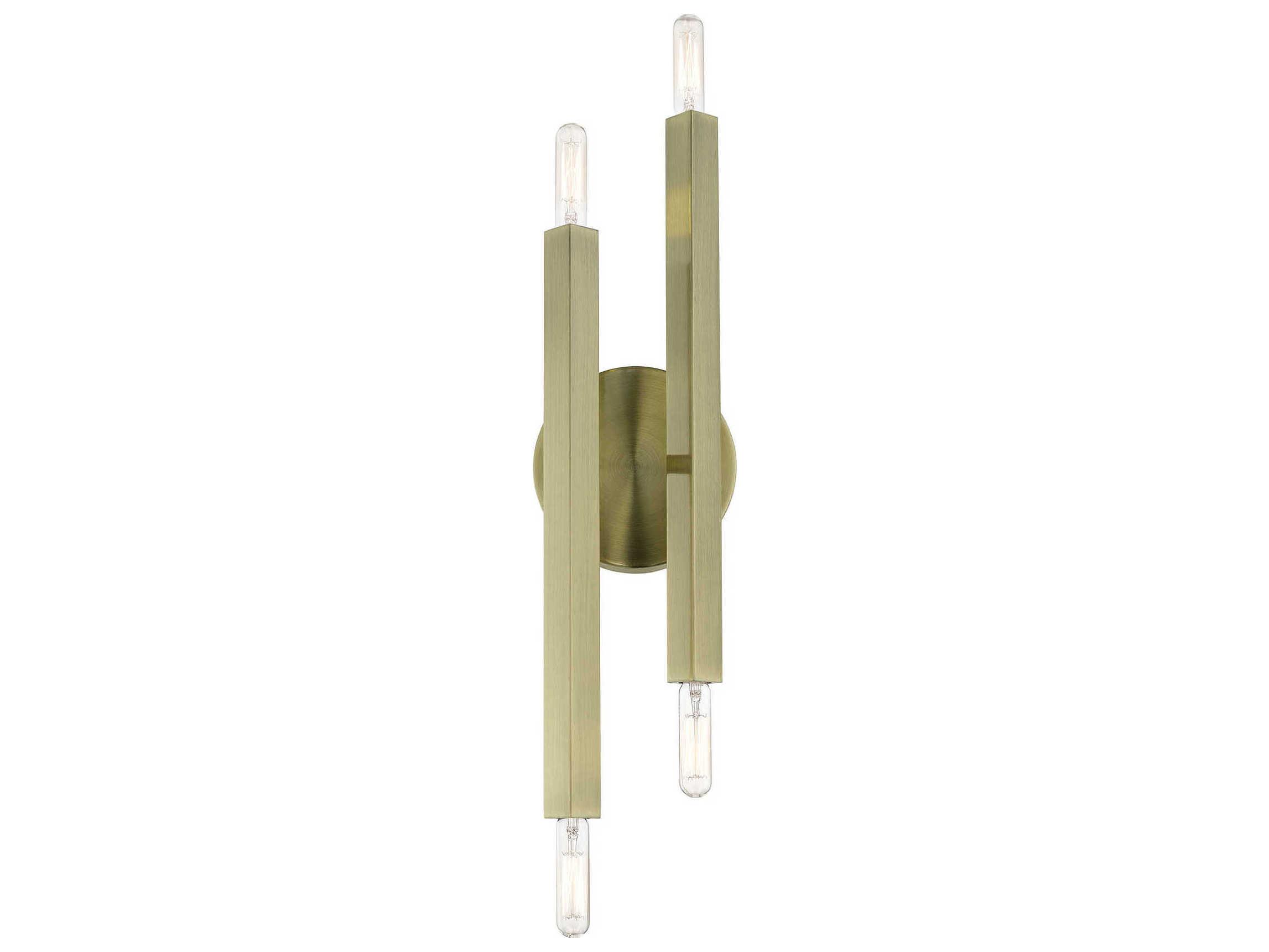 Livex Lighting Monaco 4-Light Antique Brass Wall Sconce