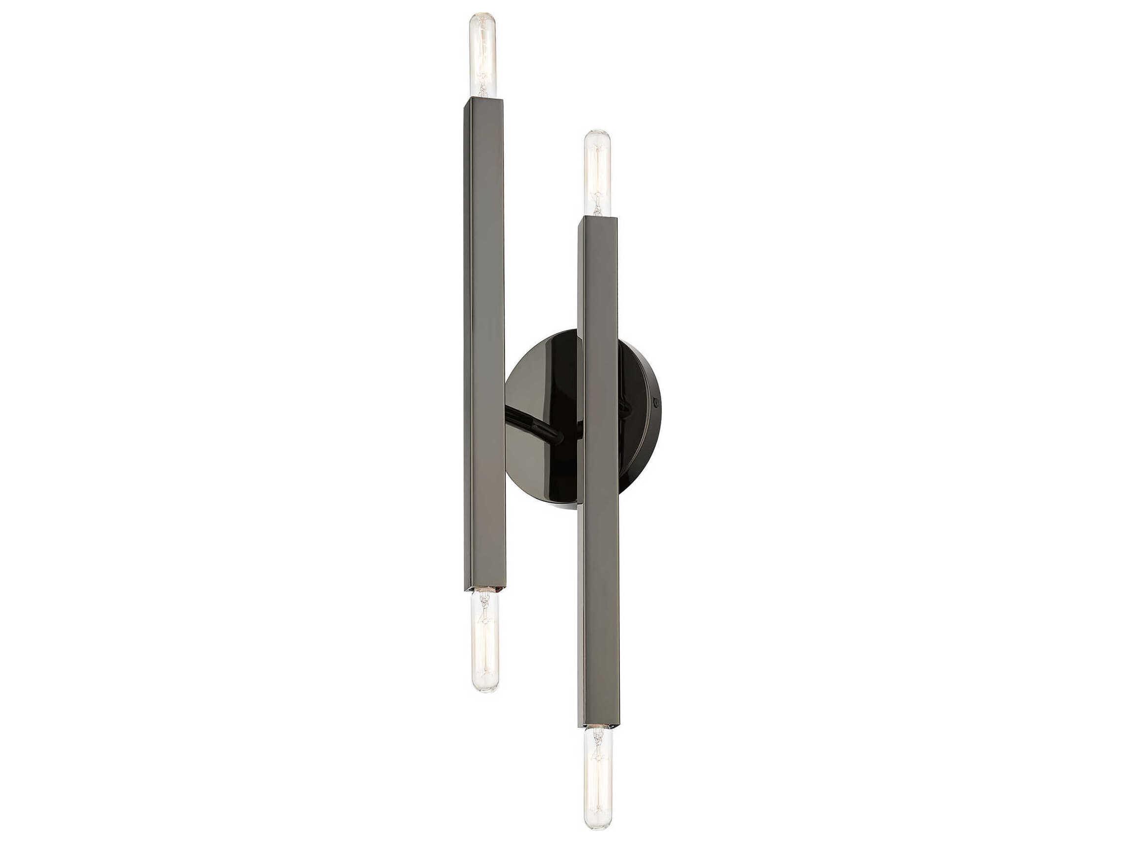 Livex Lighting Monaco 4-Light Black Chrome Wall Sconce