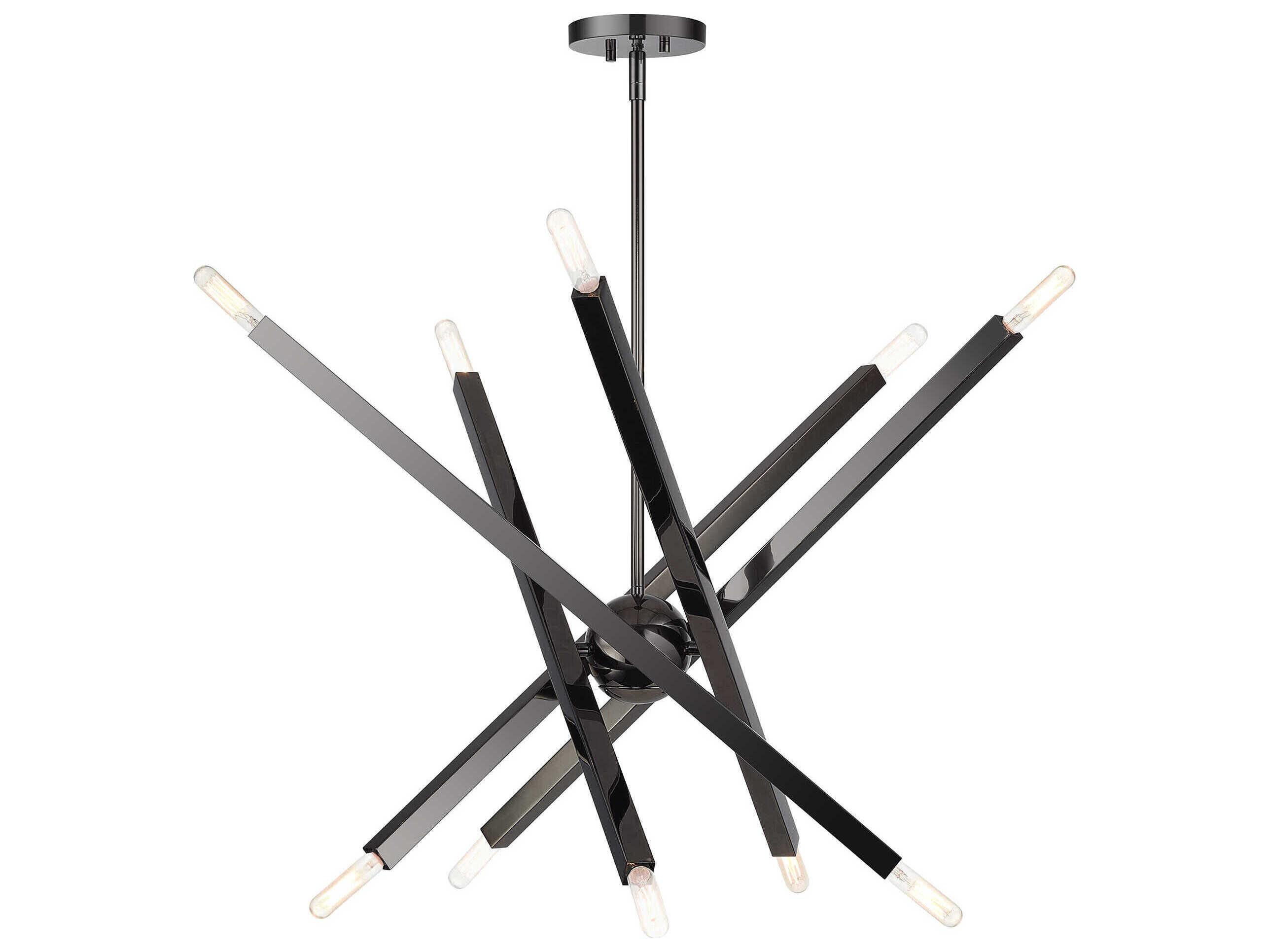 Livex Lighting Monaco 10-Light Black Chrome Chandelier