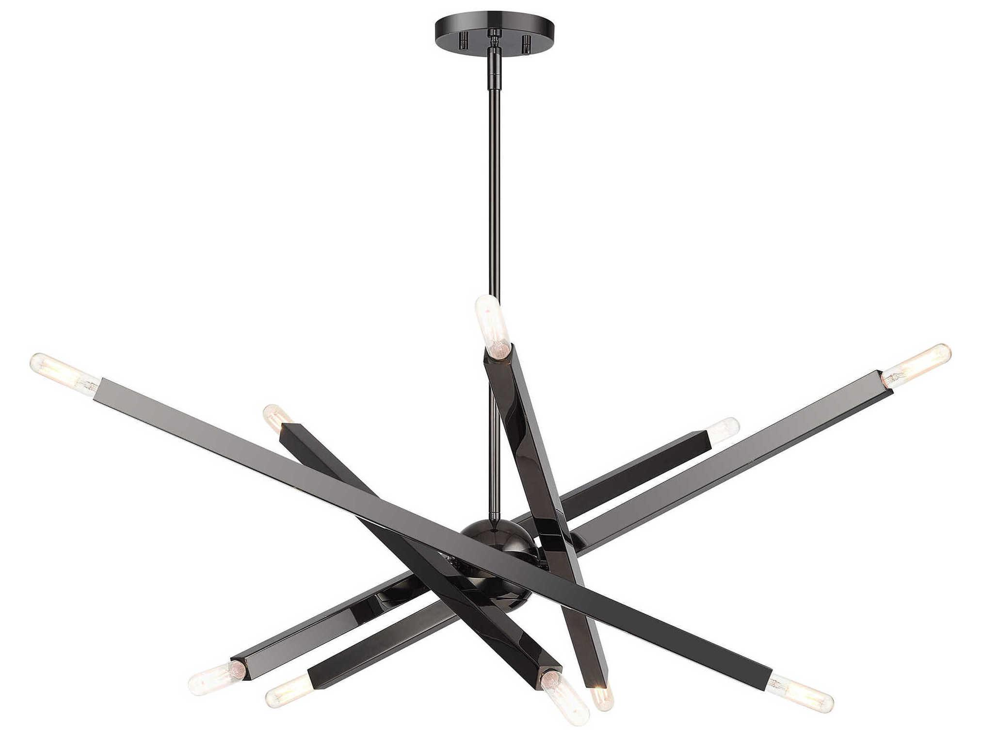 Livex Lighting Monaco 10-Light Black Chrome Chandelier