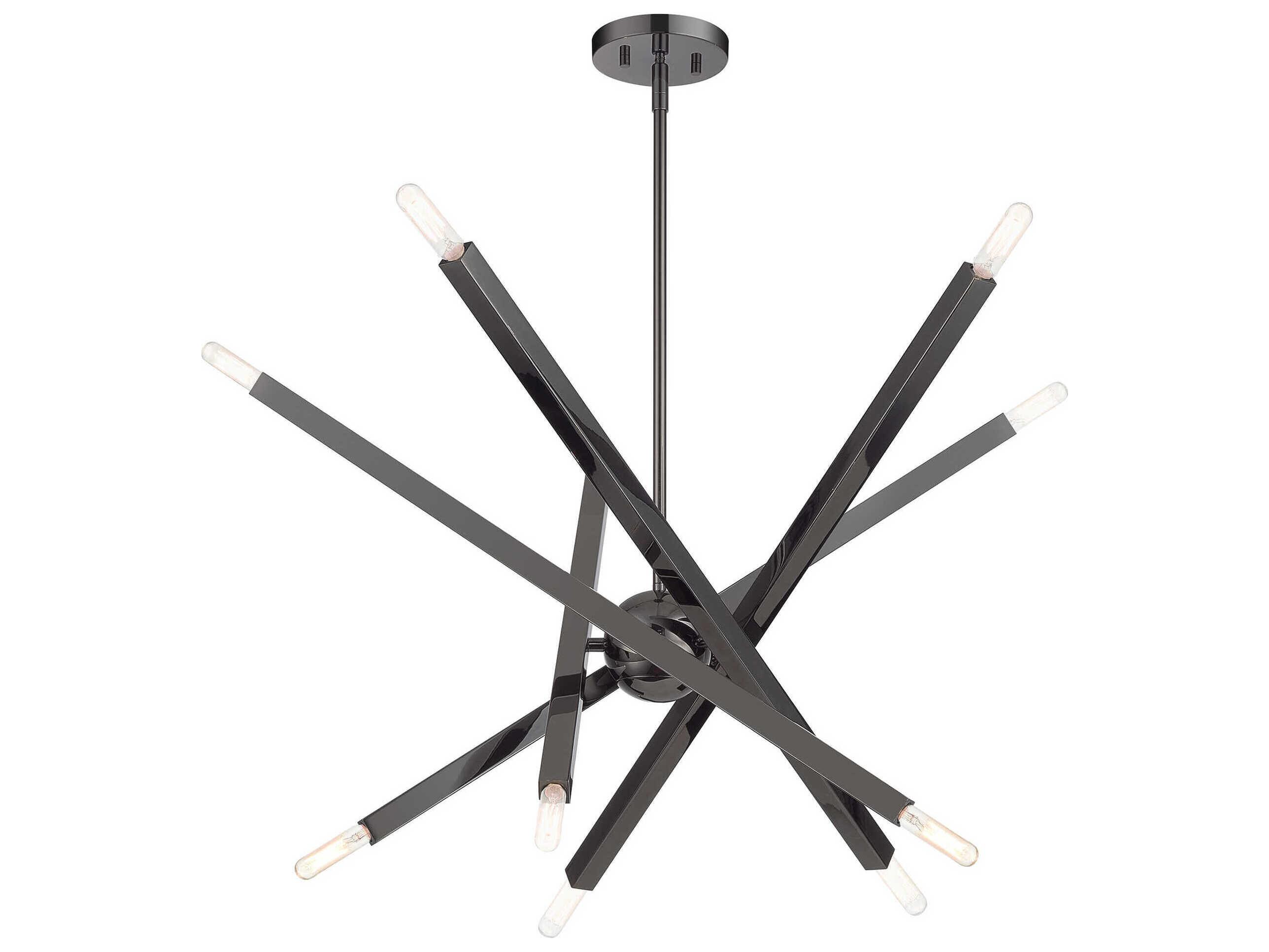 Livex Lighting Monaco 10-Light Black Chrome Chandelier