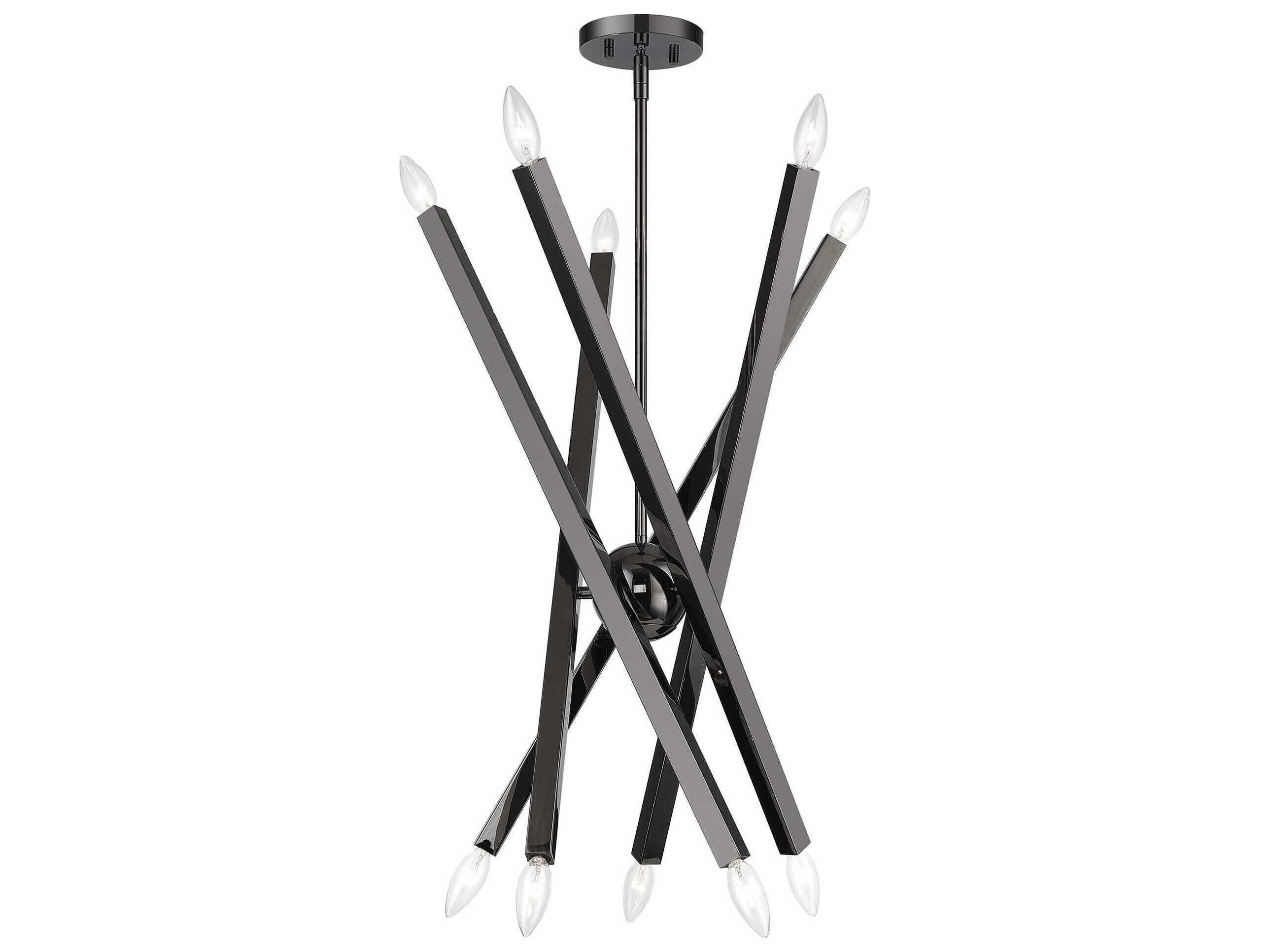 Livex Lighting Monaco 10-Light Black Chrome Chandelier