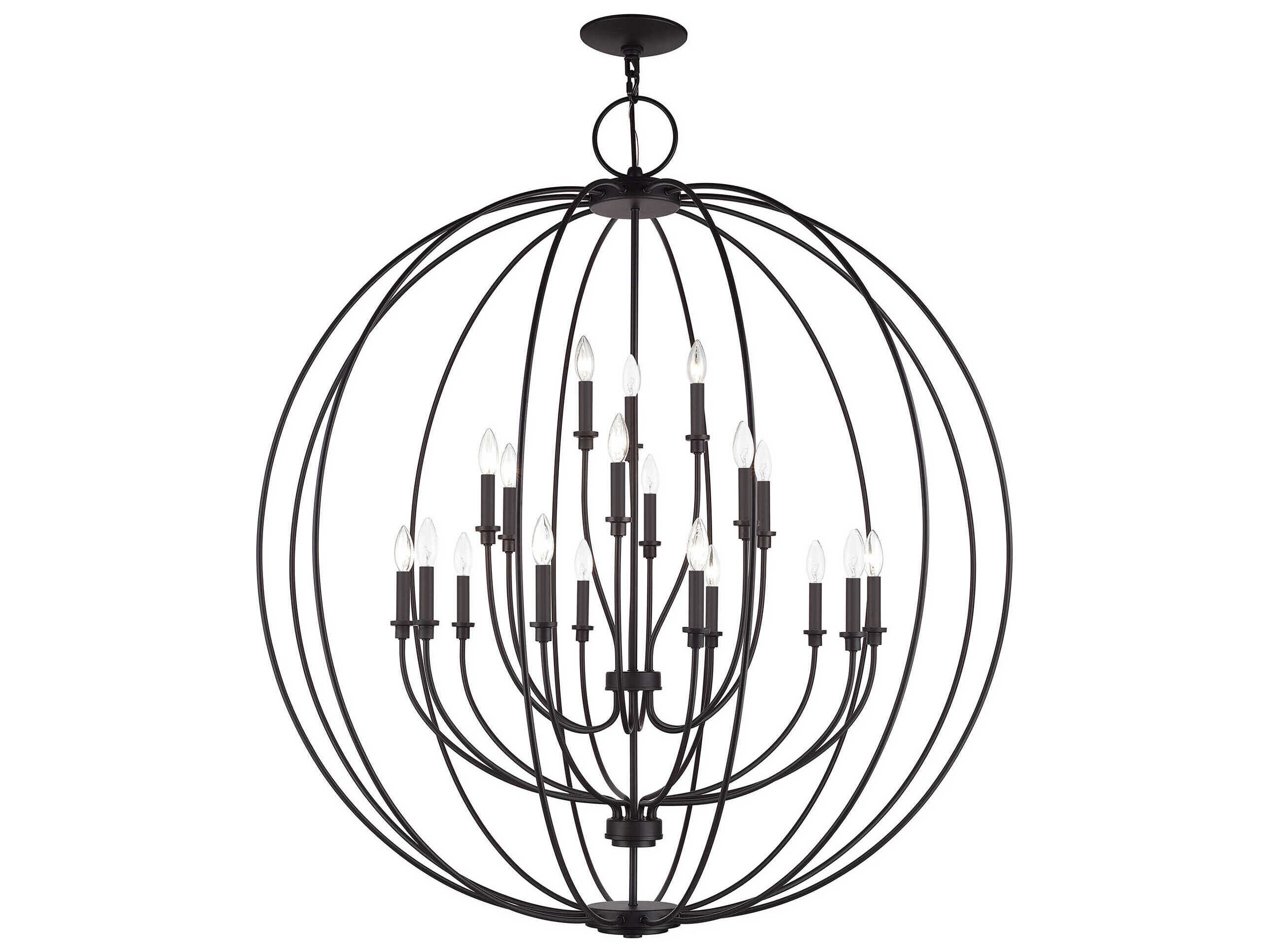 Livex Lighting Milania 19-Light Bronze Chandelier