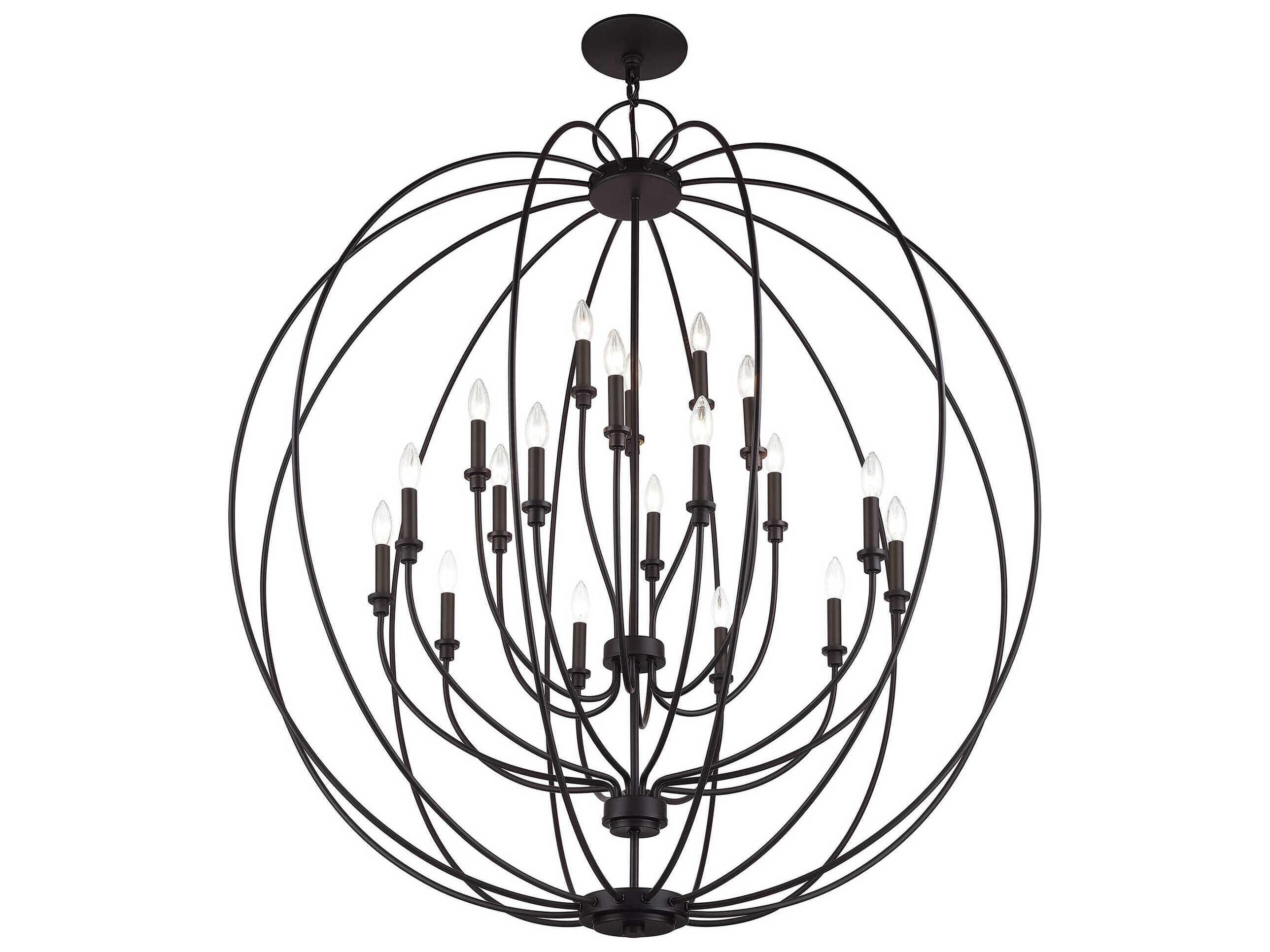 Livex Lighting Milania 19-Light Bronze Chandelier