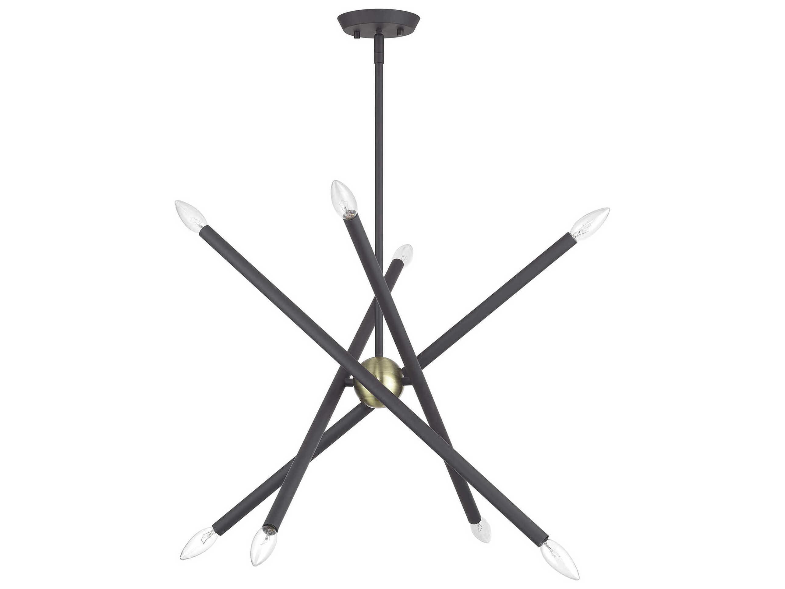 Livex Lighting Soho 8-Light Bronze Antique Brass Chandelier