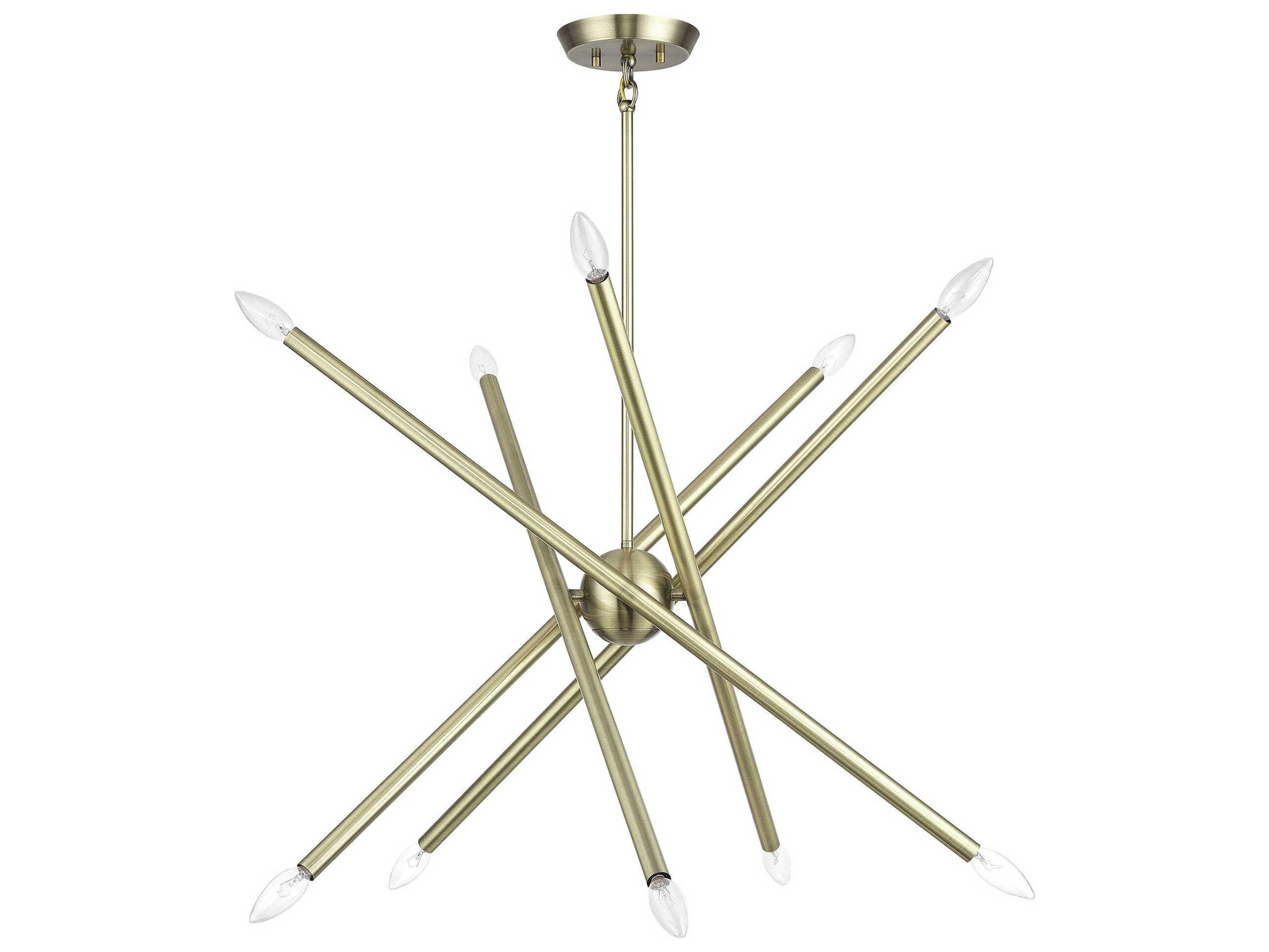 Livex Lighting Soho 10-Light Antique Brass Chandelier
