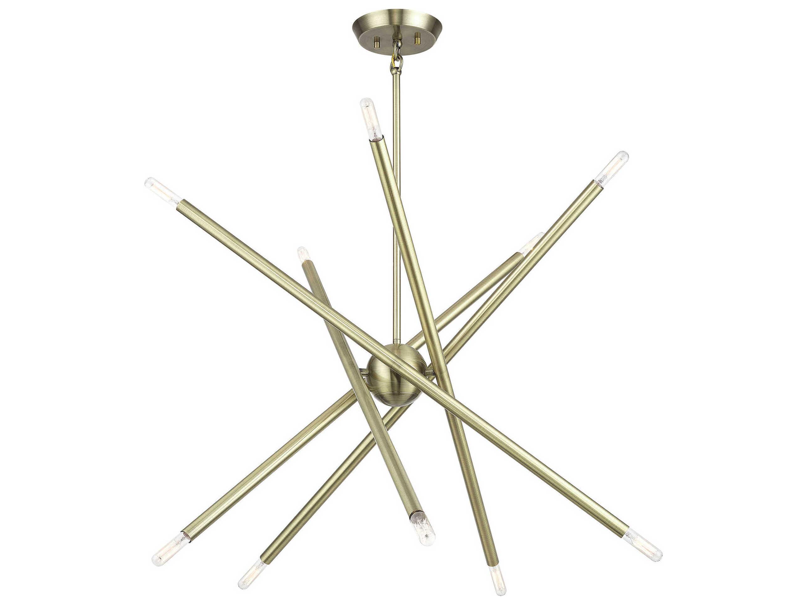 Livex Lighting Soho 10-Light Antique Brass Chandelier