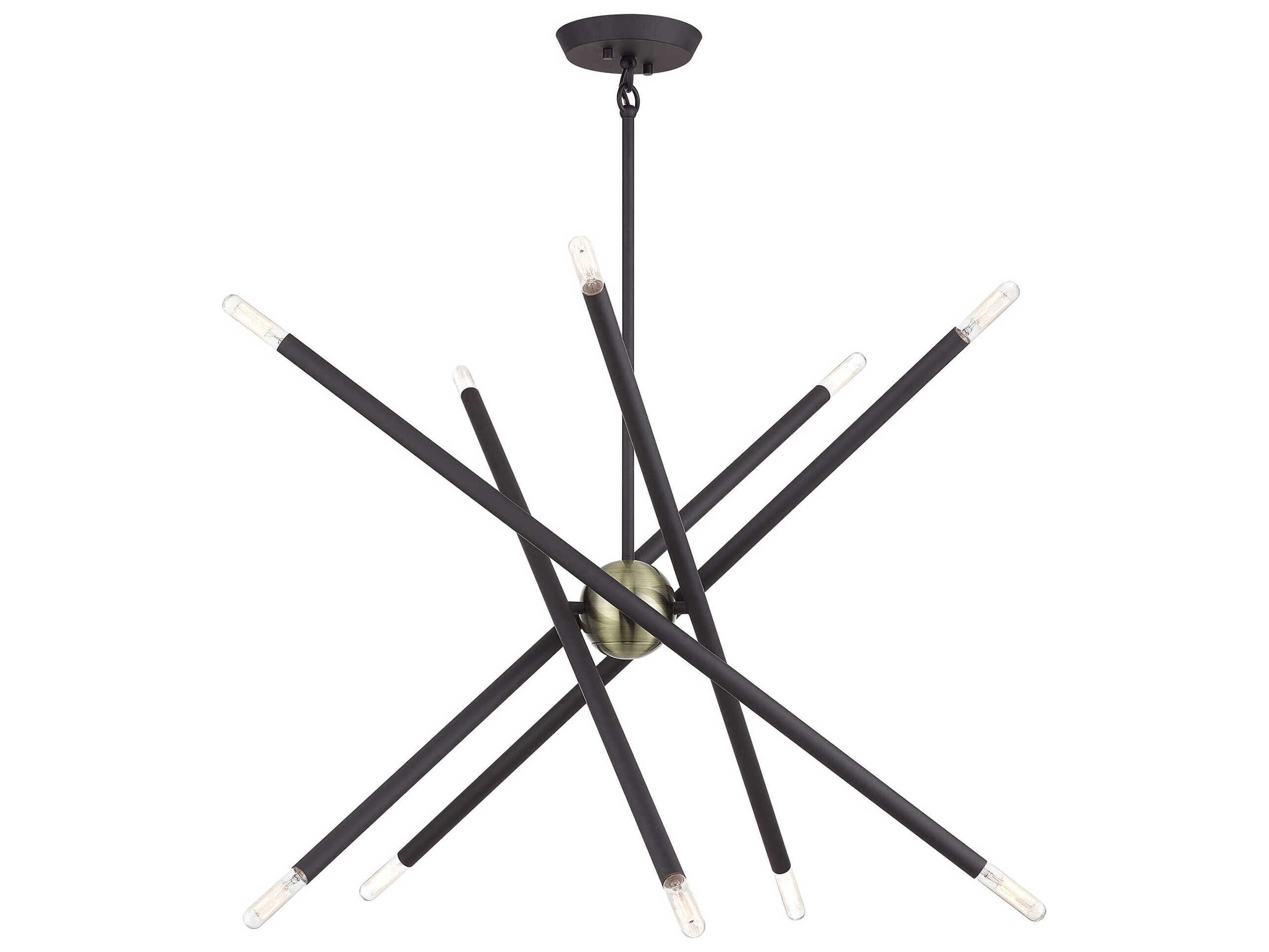 Livex Lighting Soho 10-Light Bronze Antique Brass Chandelier