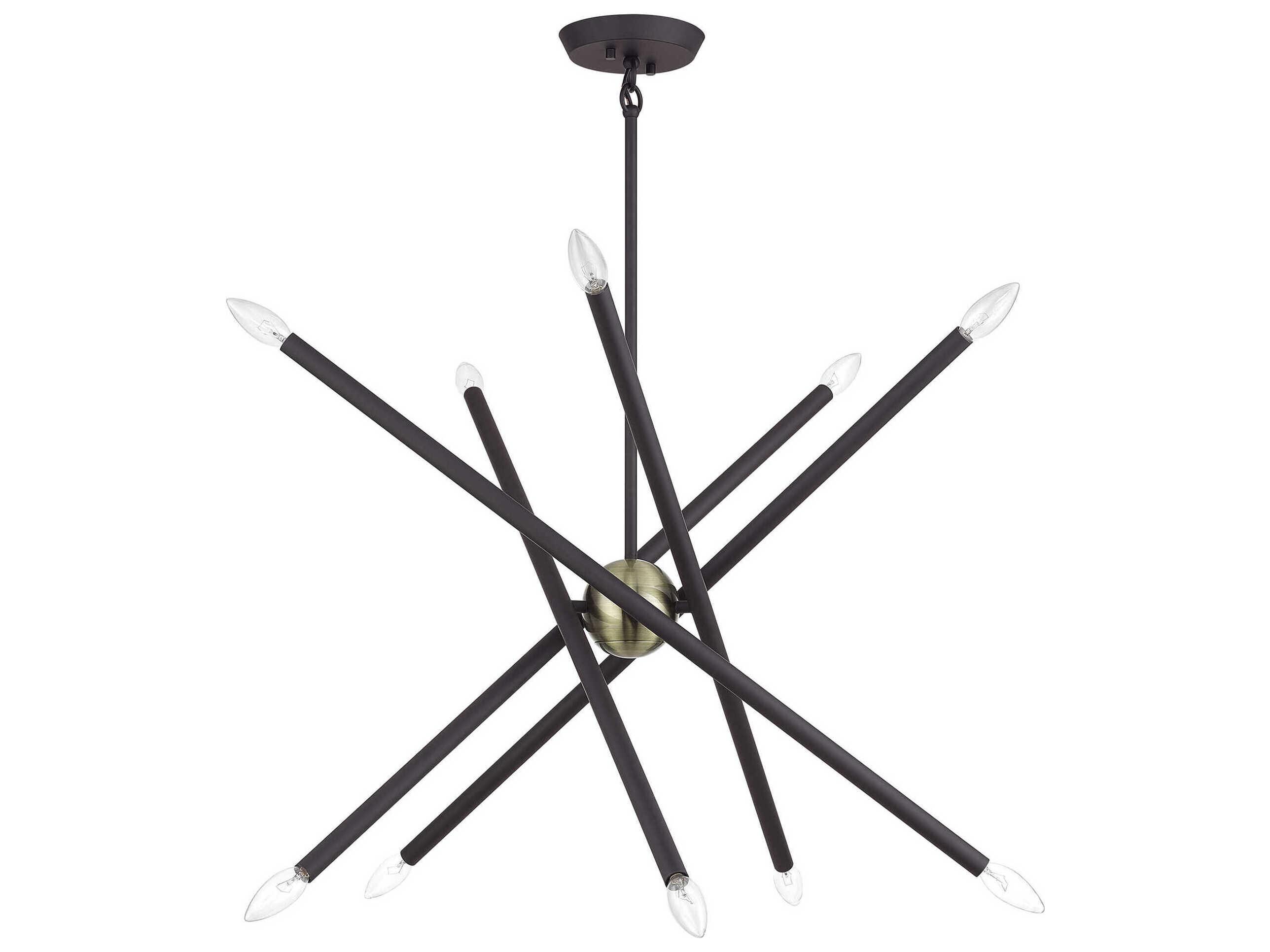 Livex Lighting Soho 10-Light Bronze Antique Brass Chandelier