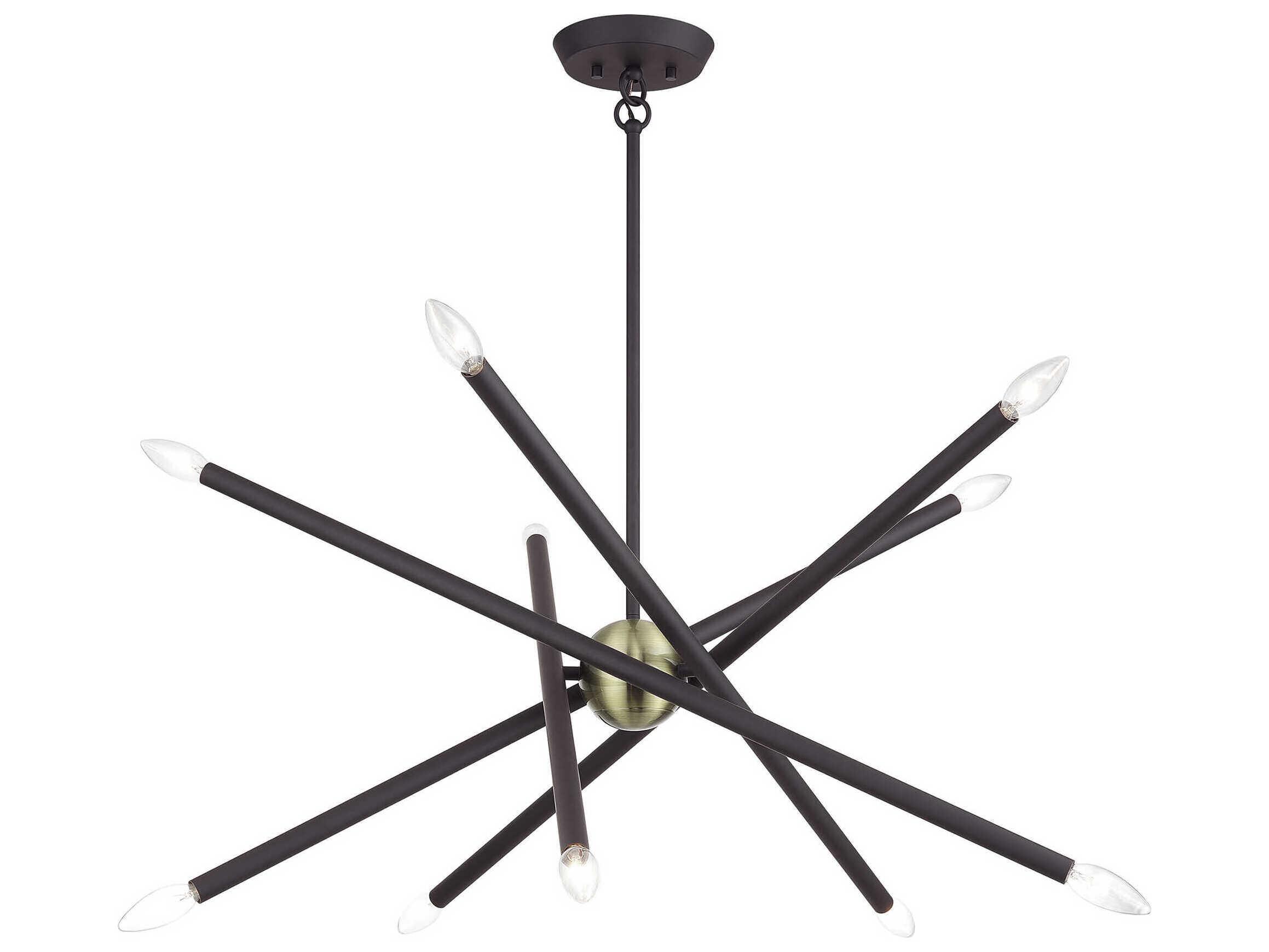 Livex Lighting Soho 10-Light Bronze Antique Brass Chandelier