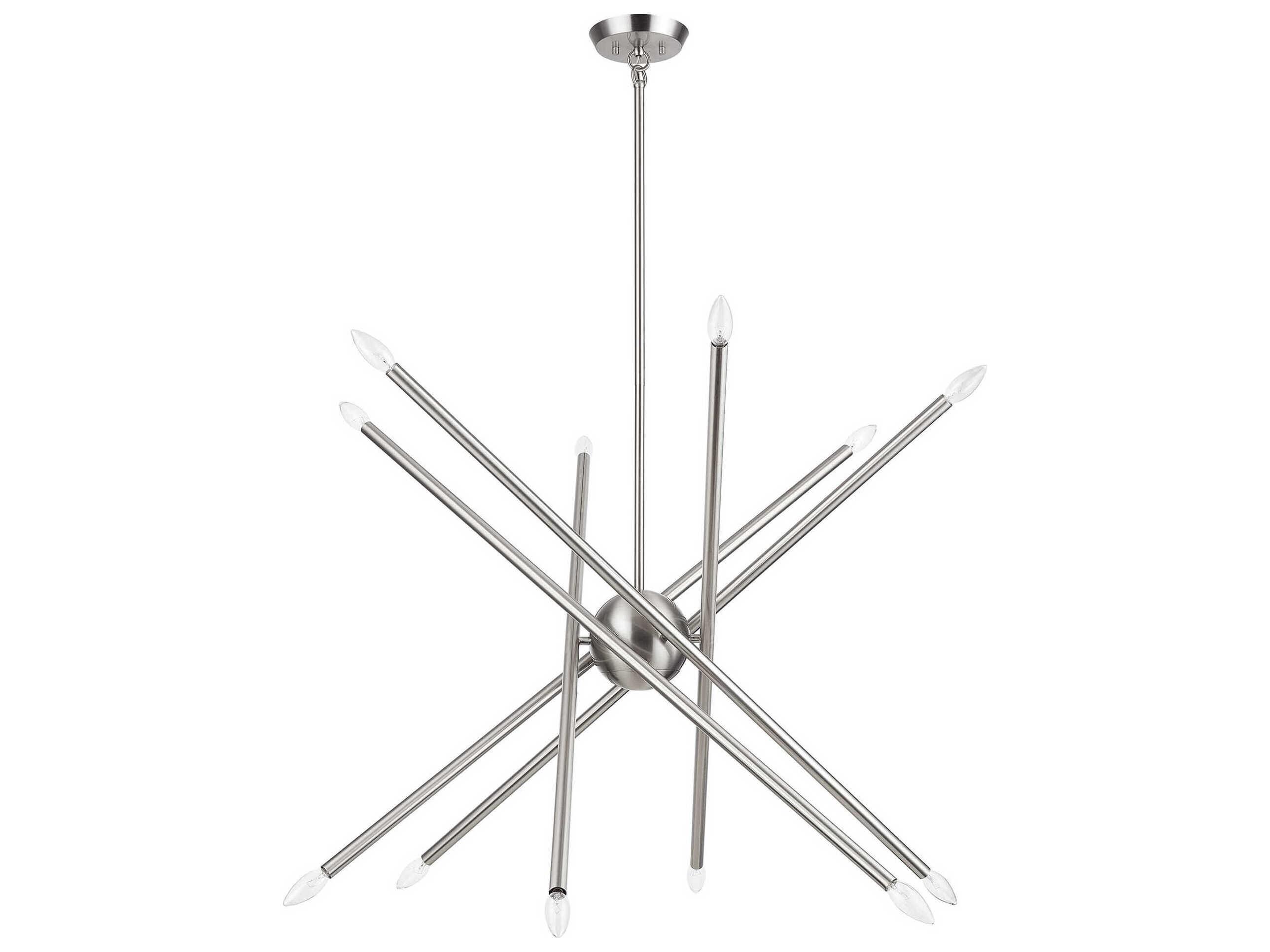 Livex Lighting Soho 12-Light Brushed Nickel Chandelier