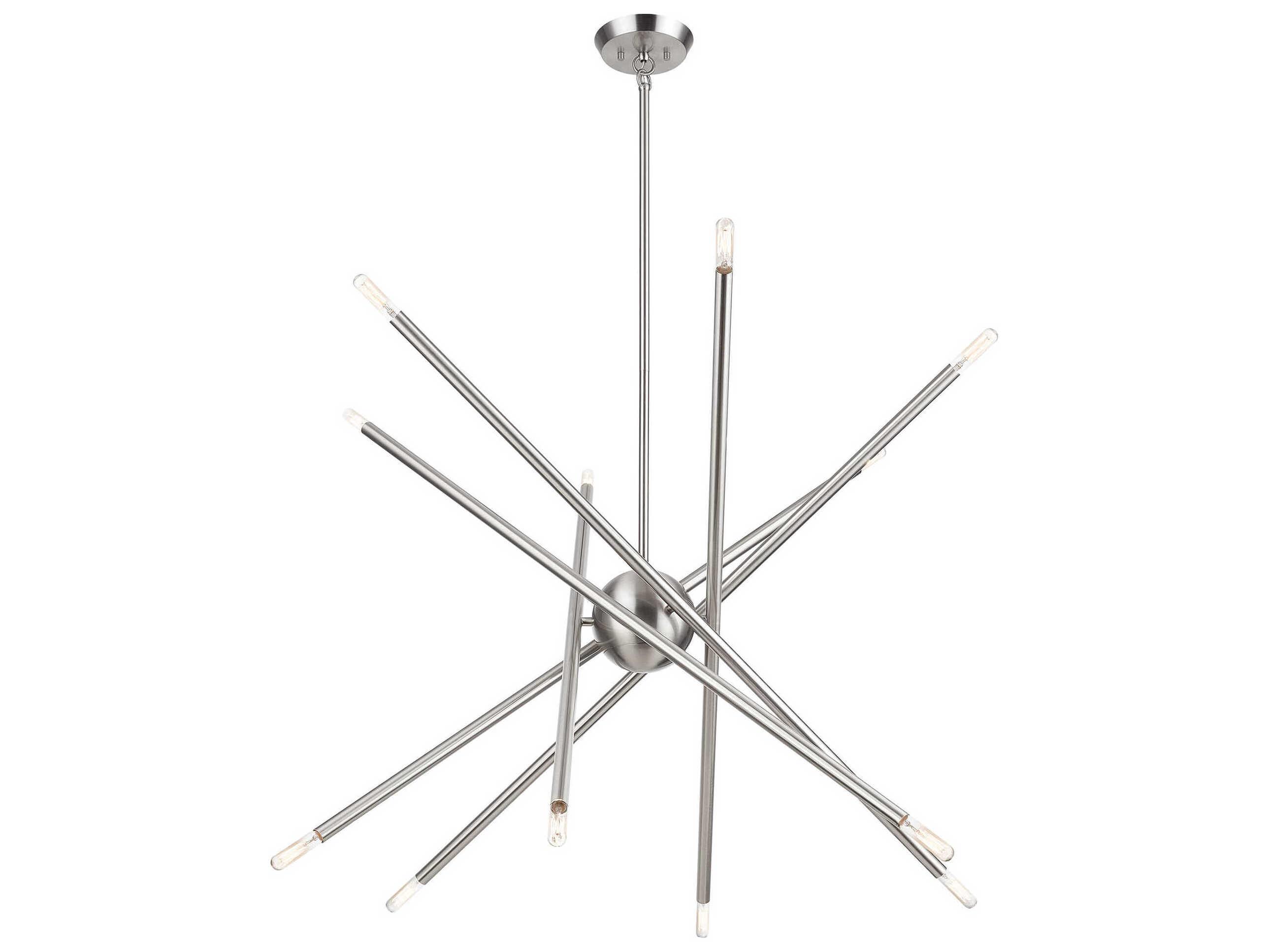 Livex Lighting Soho 12-Light Brushed Nickel Chandelier
