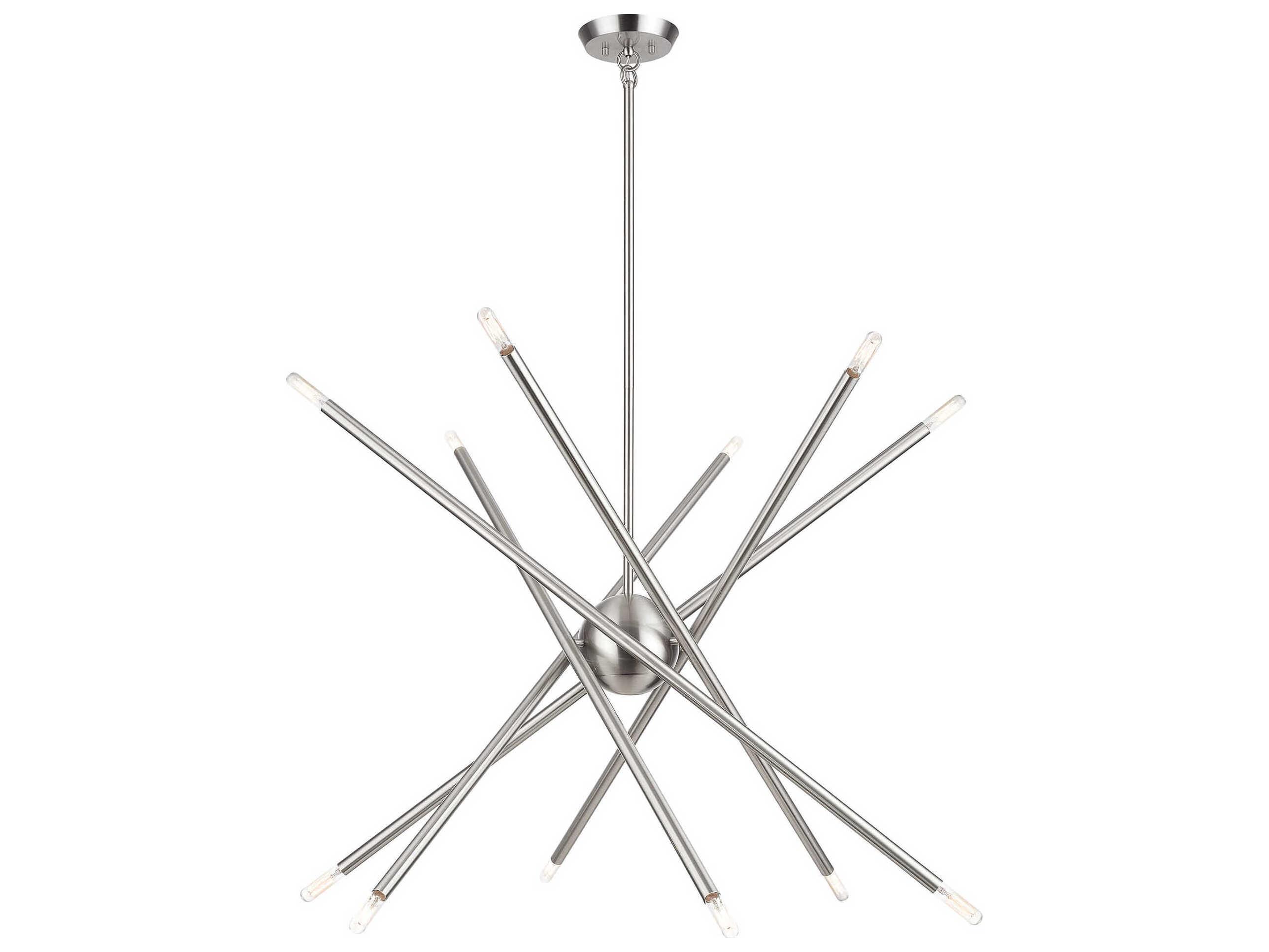 Livex Lighting Soho 12-Light Brushed Nickel Chandelier