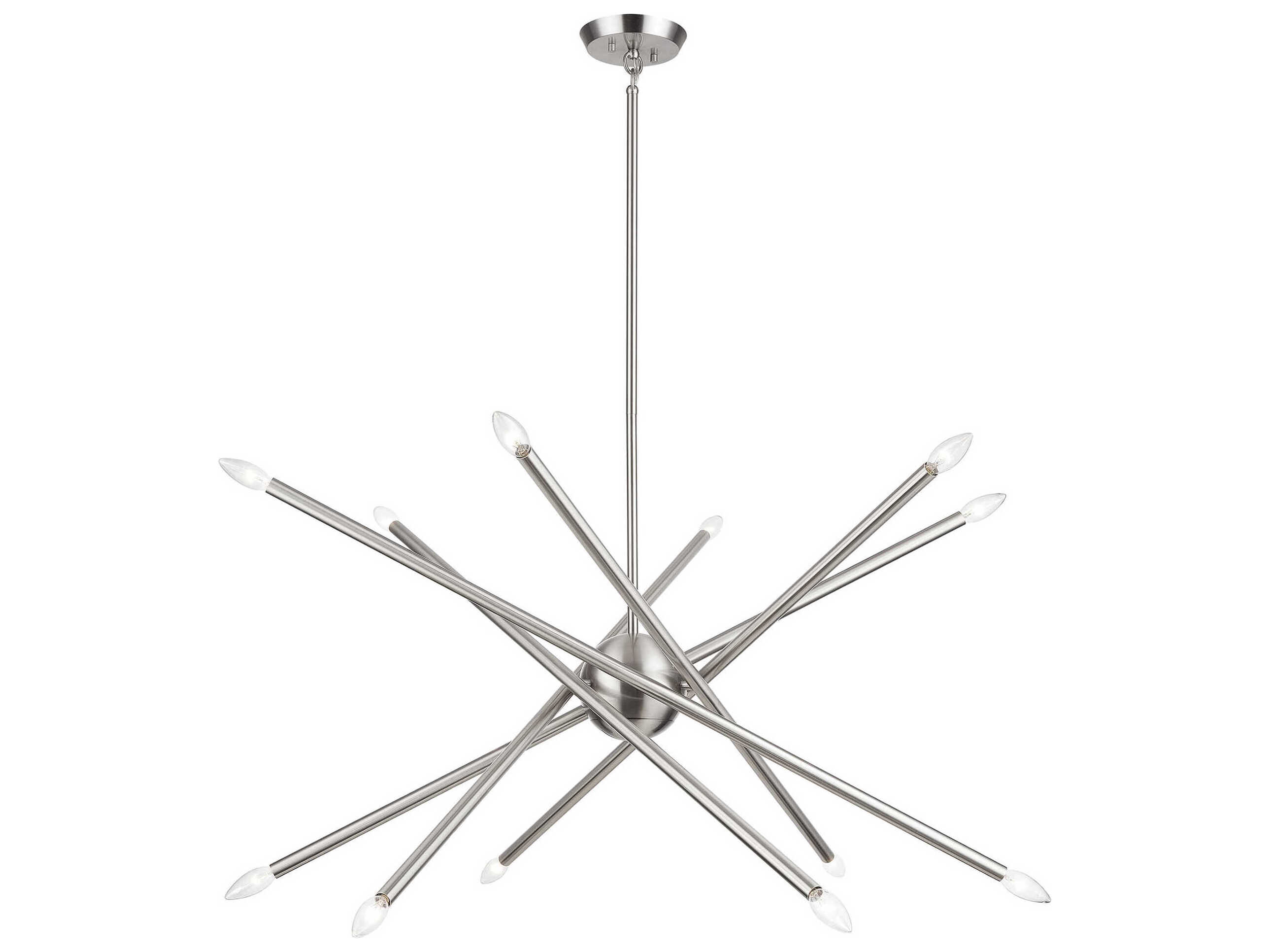 Livex Lighting Soho 12-Light Brushed Nickel Chandelier