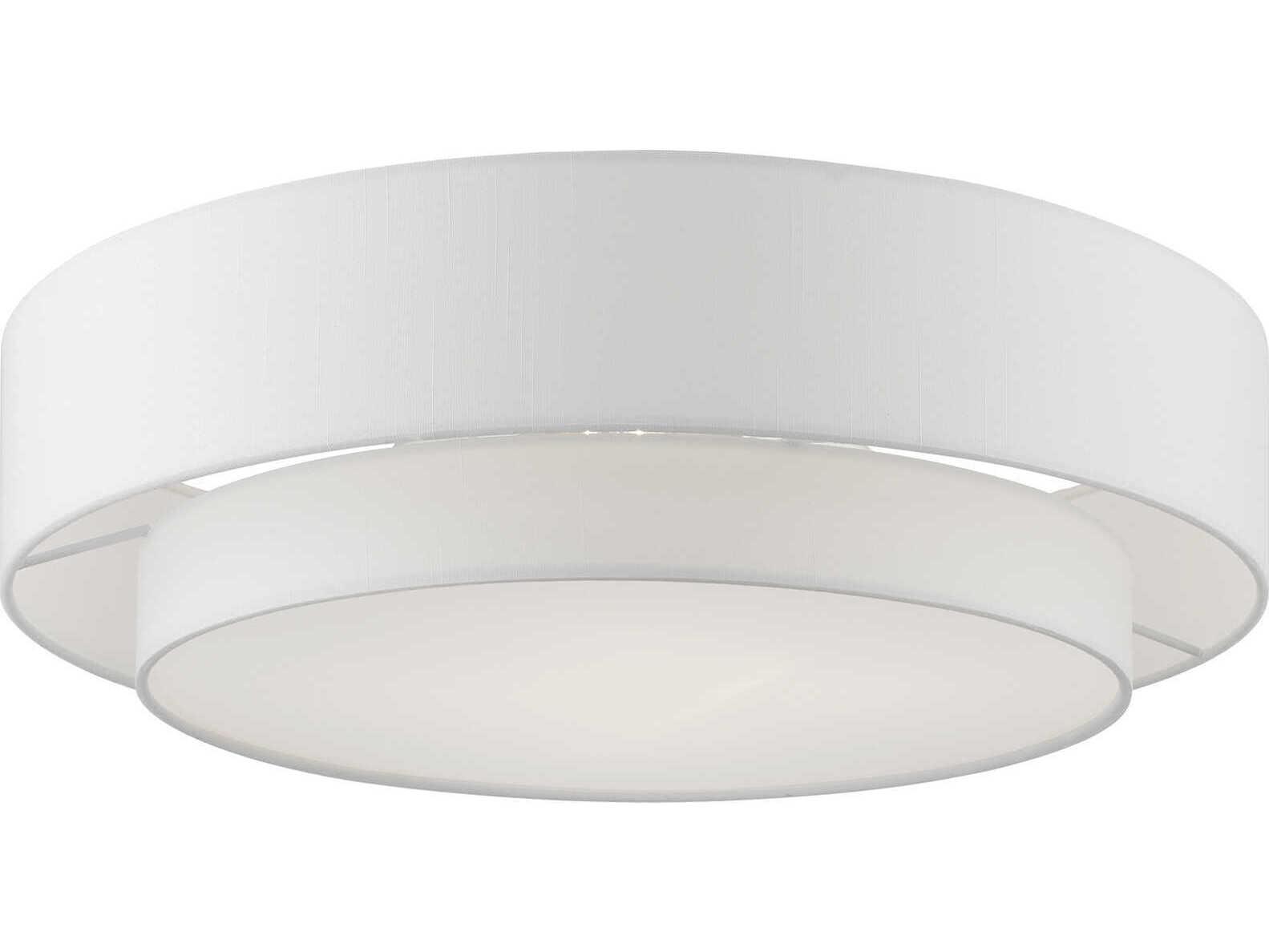 Livex Lighting Meridian 4-Light Brushed Nickel Drum Semi Flush Mount