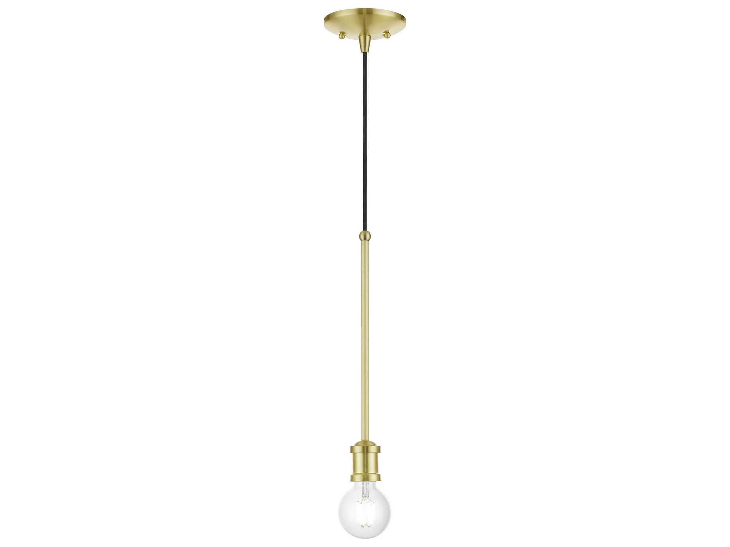 Livex Lighting Lansdale 1-Light Satin Brass Mini Pendant