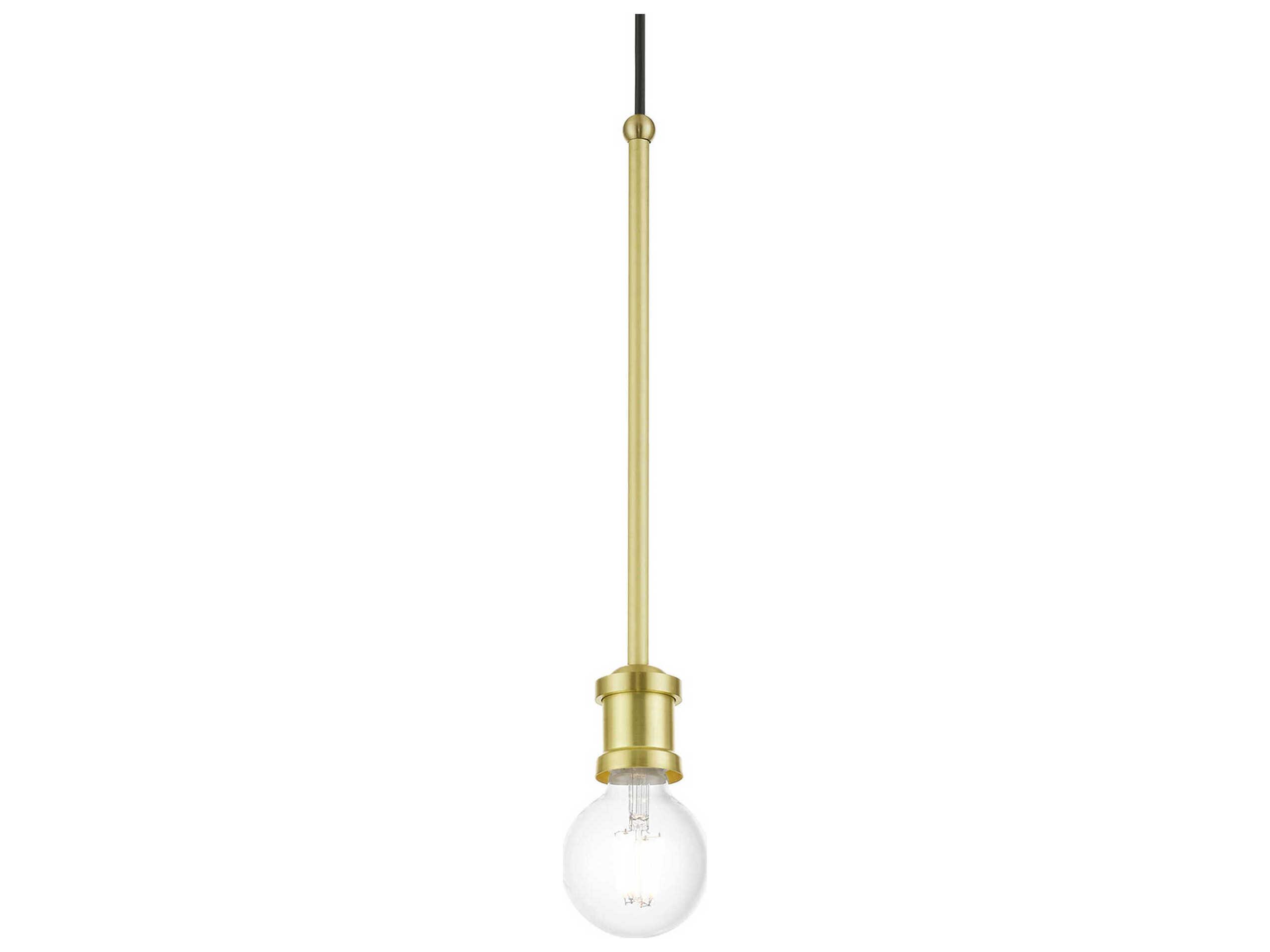 Livex Lighting Lansdale 1-Light Satin Brass Mini Pendant