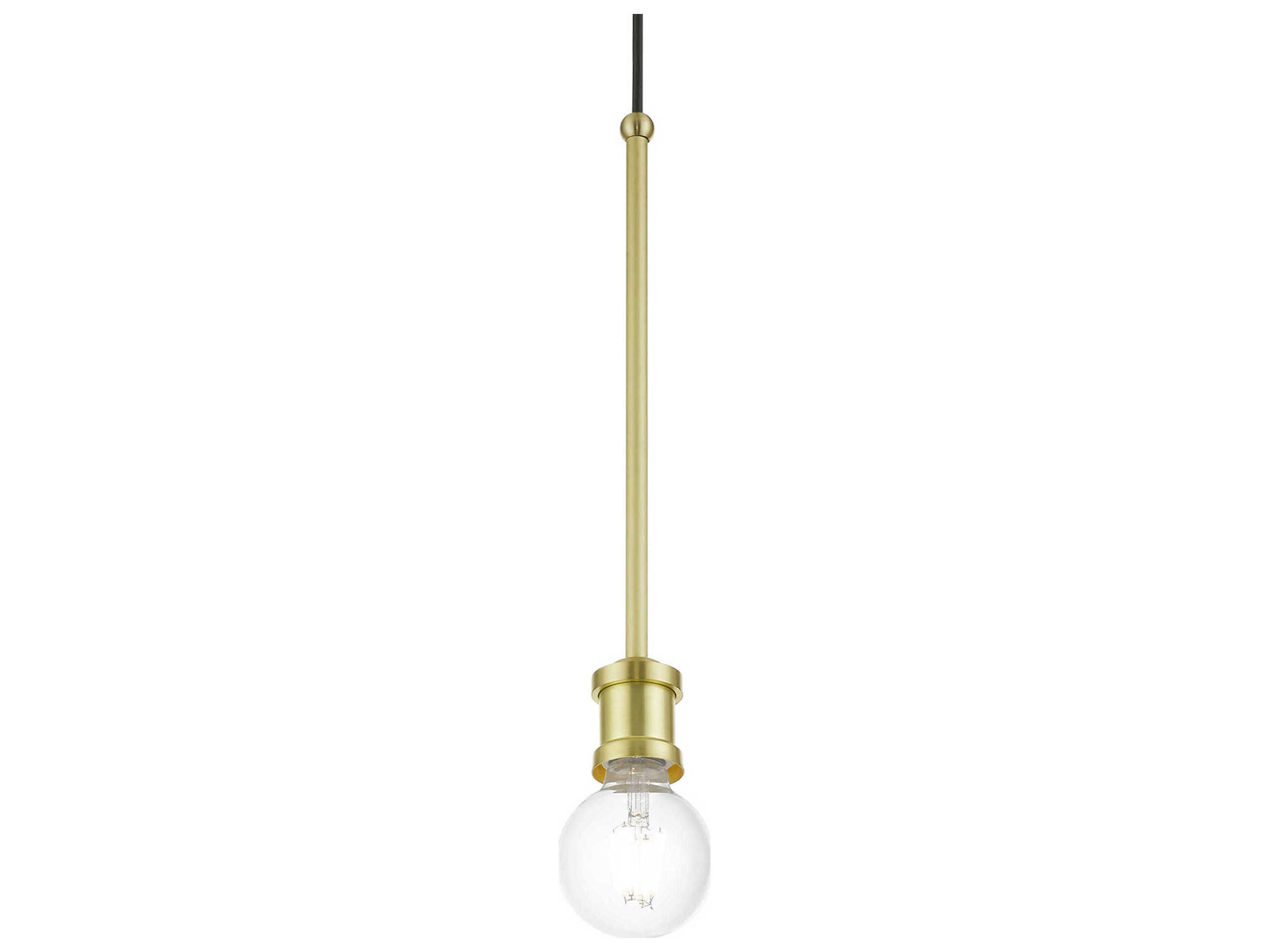 Livex Lighting Lansdale 1-Light Satin Brass Mini Pendant