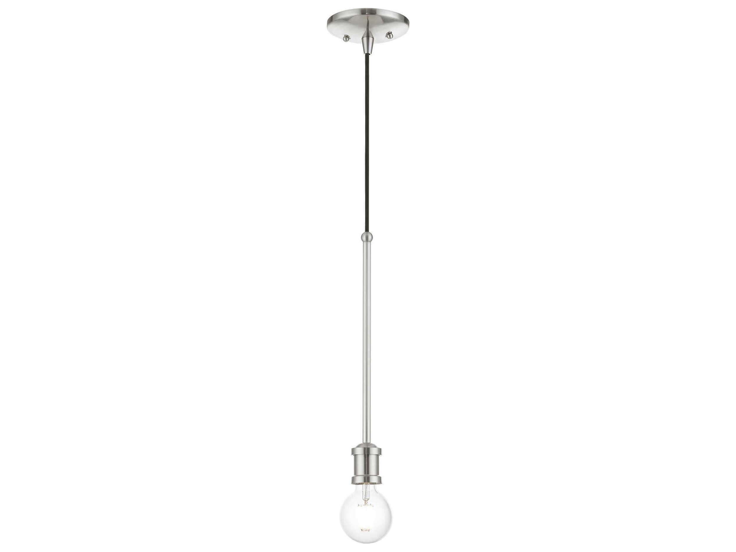 Livex Lighting Lansdale 1-Light Brushed Nickel Mini Pendant
