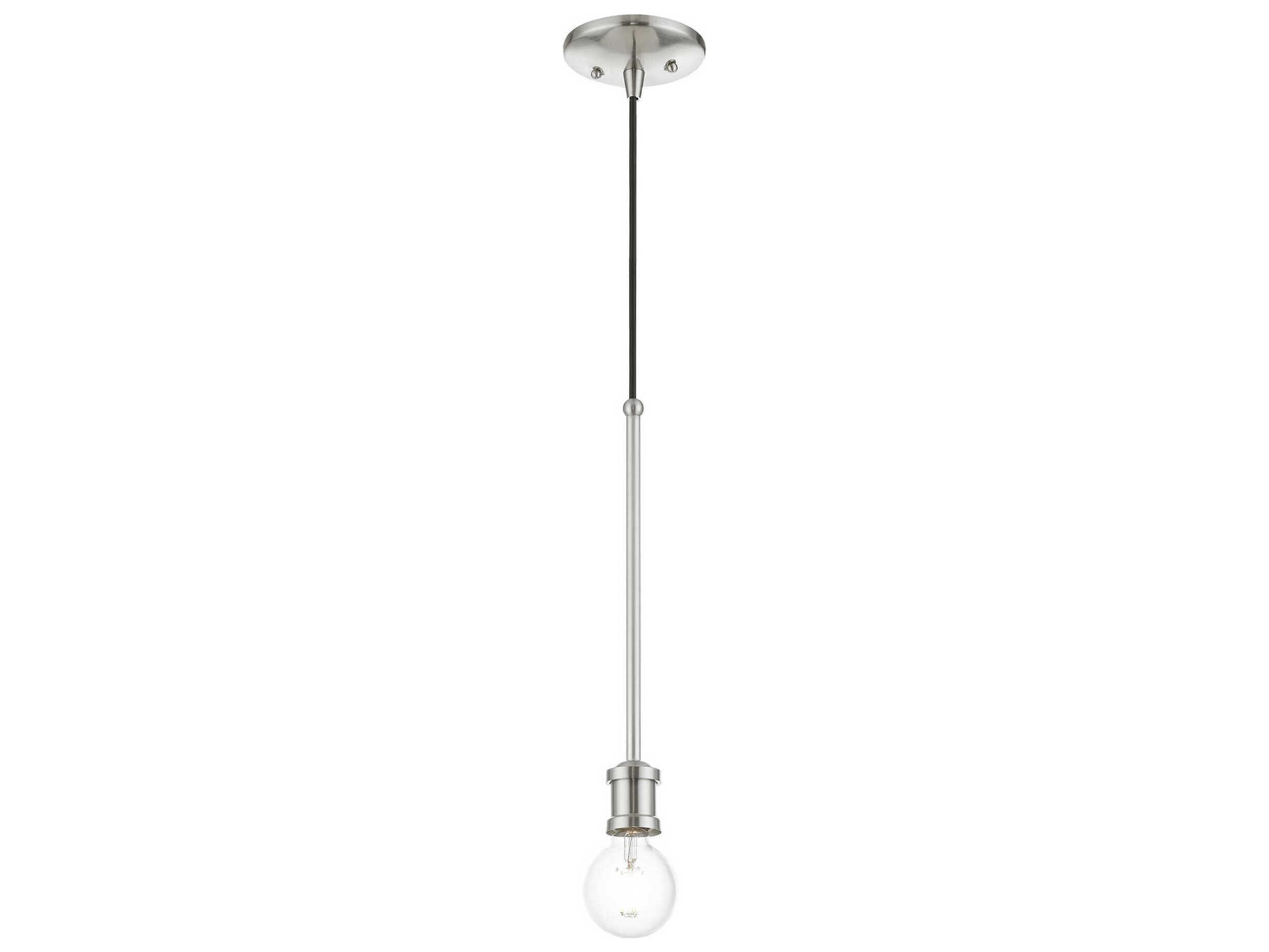 Livex Lighting Lansdale 1-Light Brushed Nickel Mini Pendant