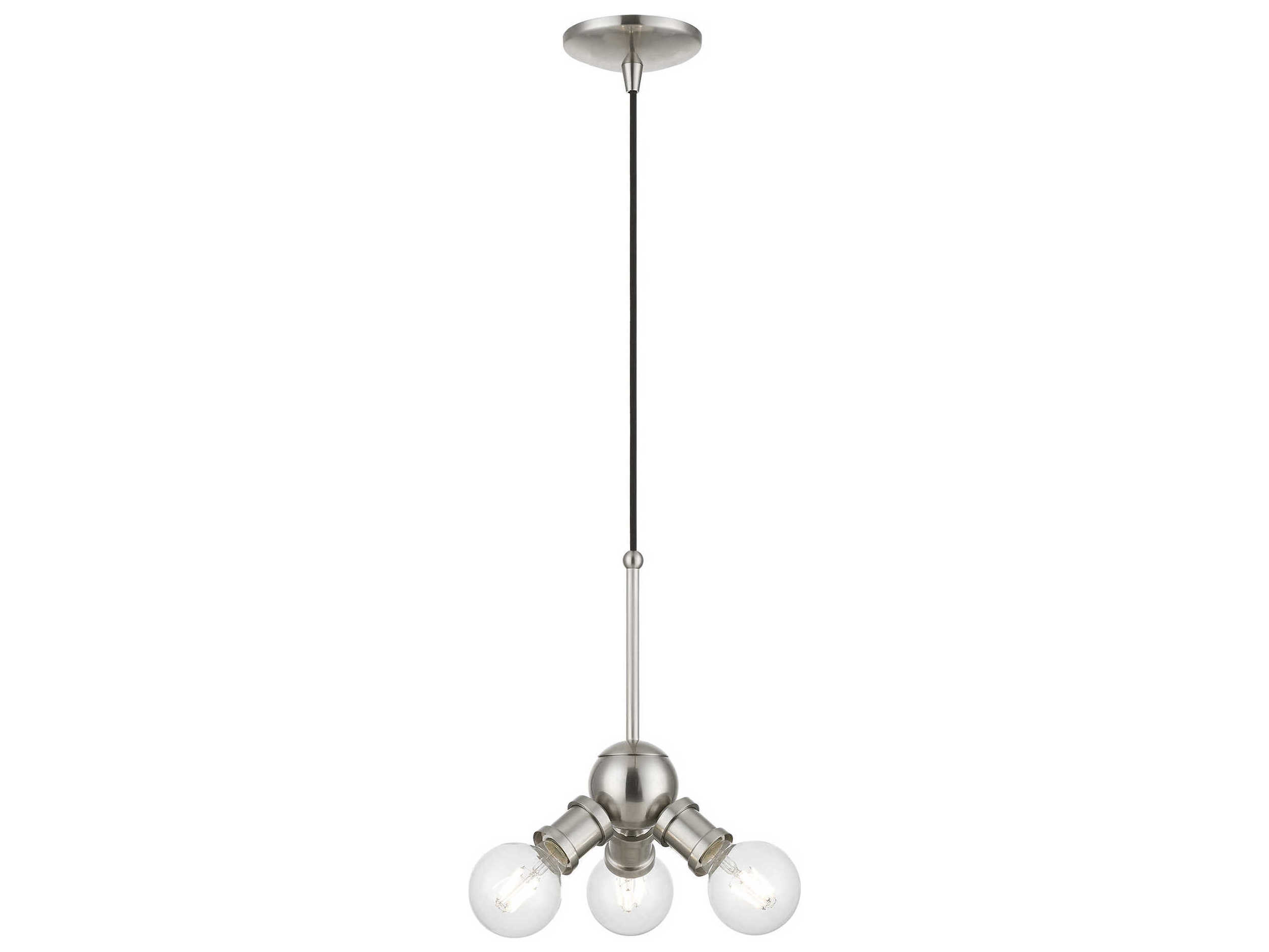 Livex Lighting Lansdale 3-Light Brushed Nickel Mini Pendant